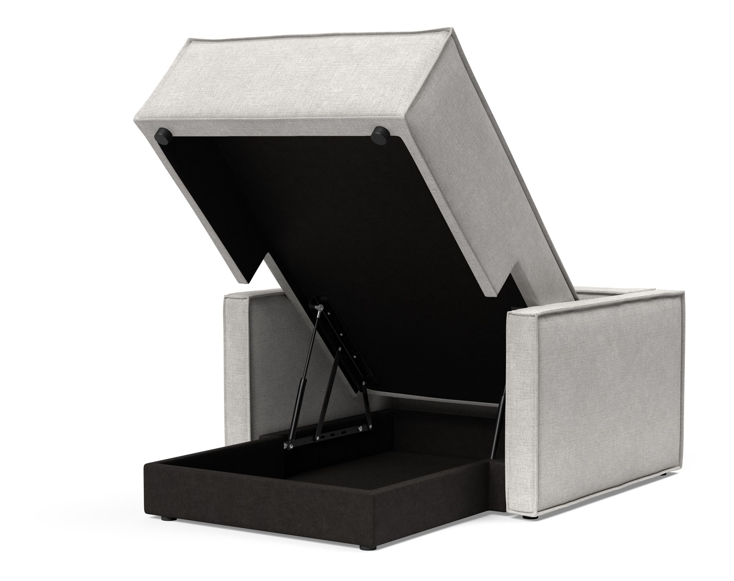 Newilla Storage Lounger Chair w/ Slim Arm Rests