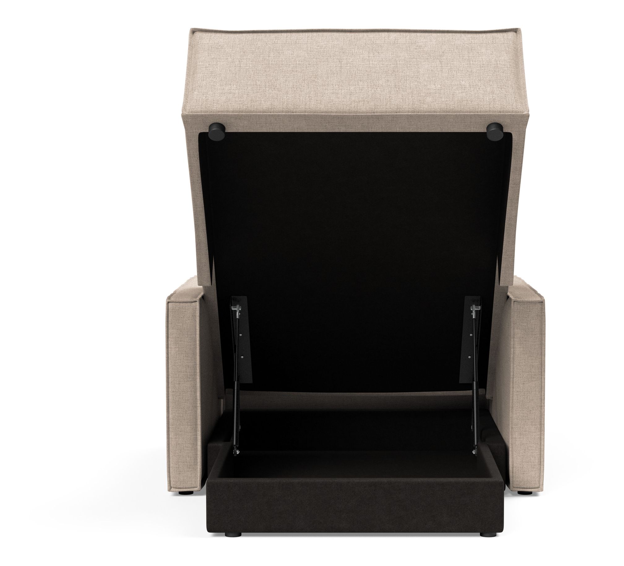 Newilla Storage Lounger Chair w/ Slim Arm Rests