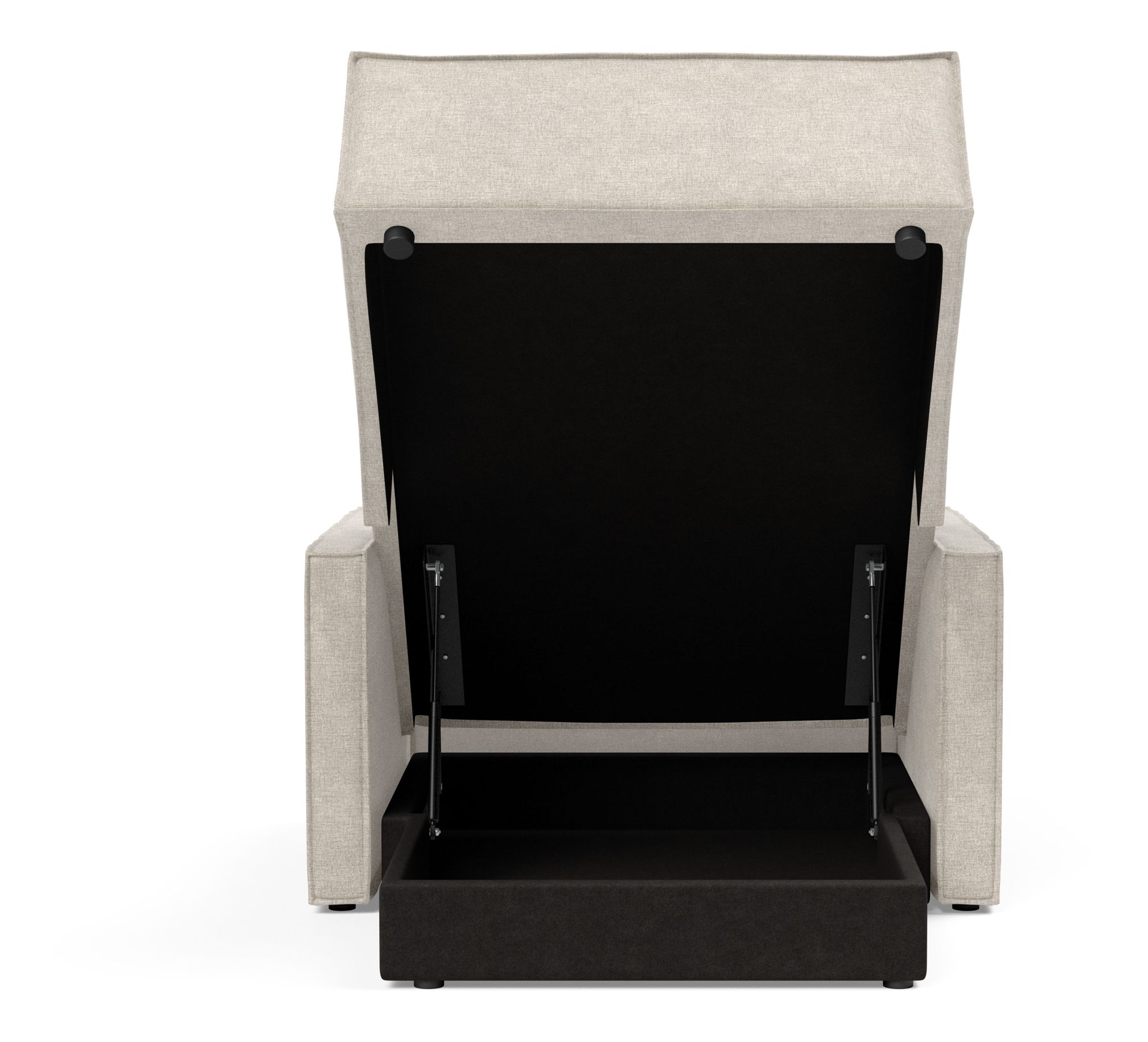 Newilla Storage Lounger Chair w/ Slim Arm Rests