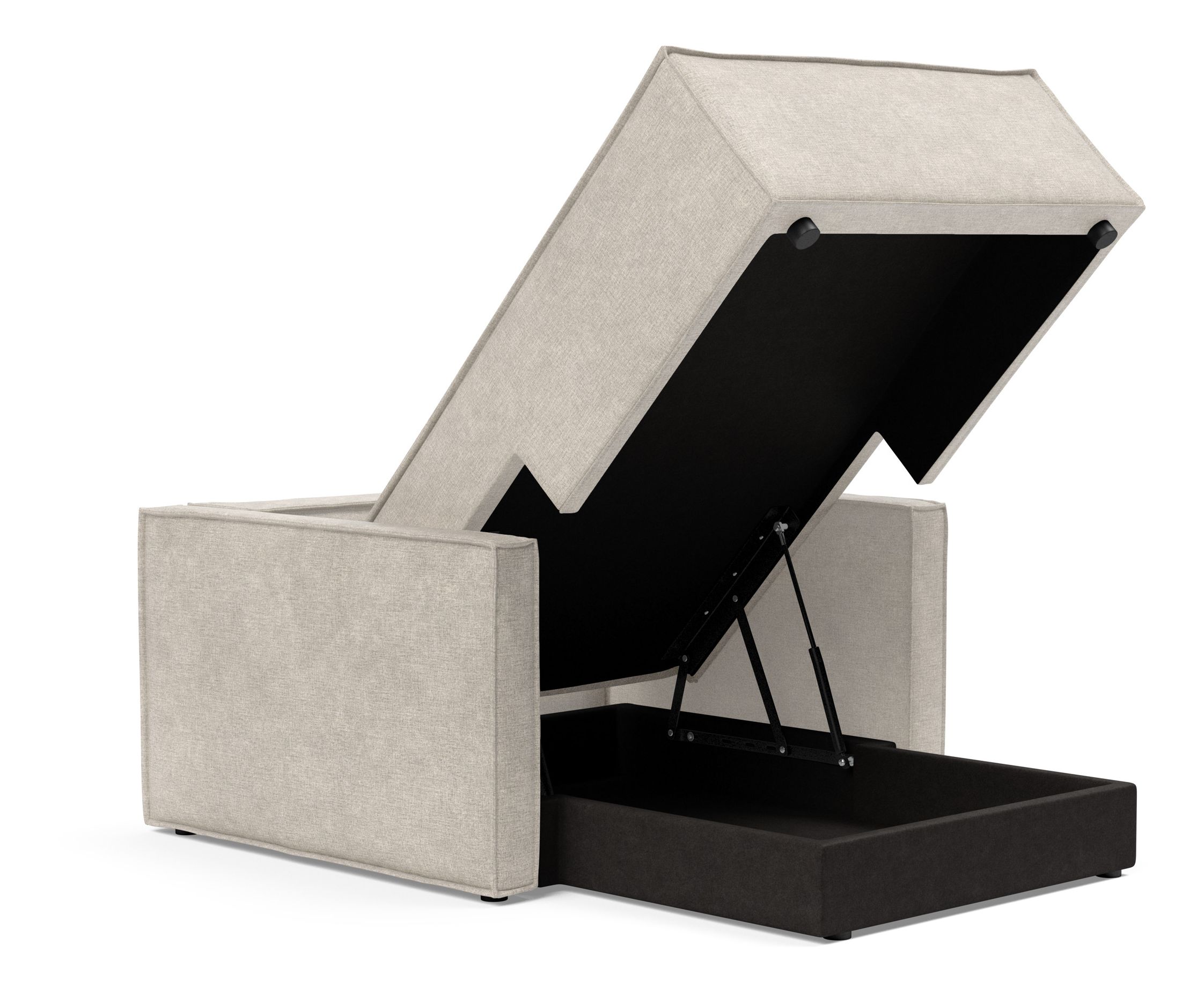 Newilla Storage Lounger Chair w/ Slim Arm Rests