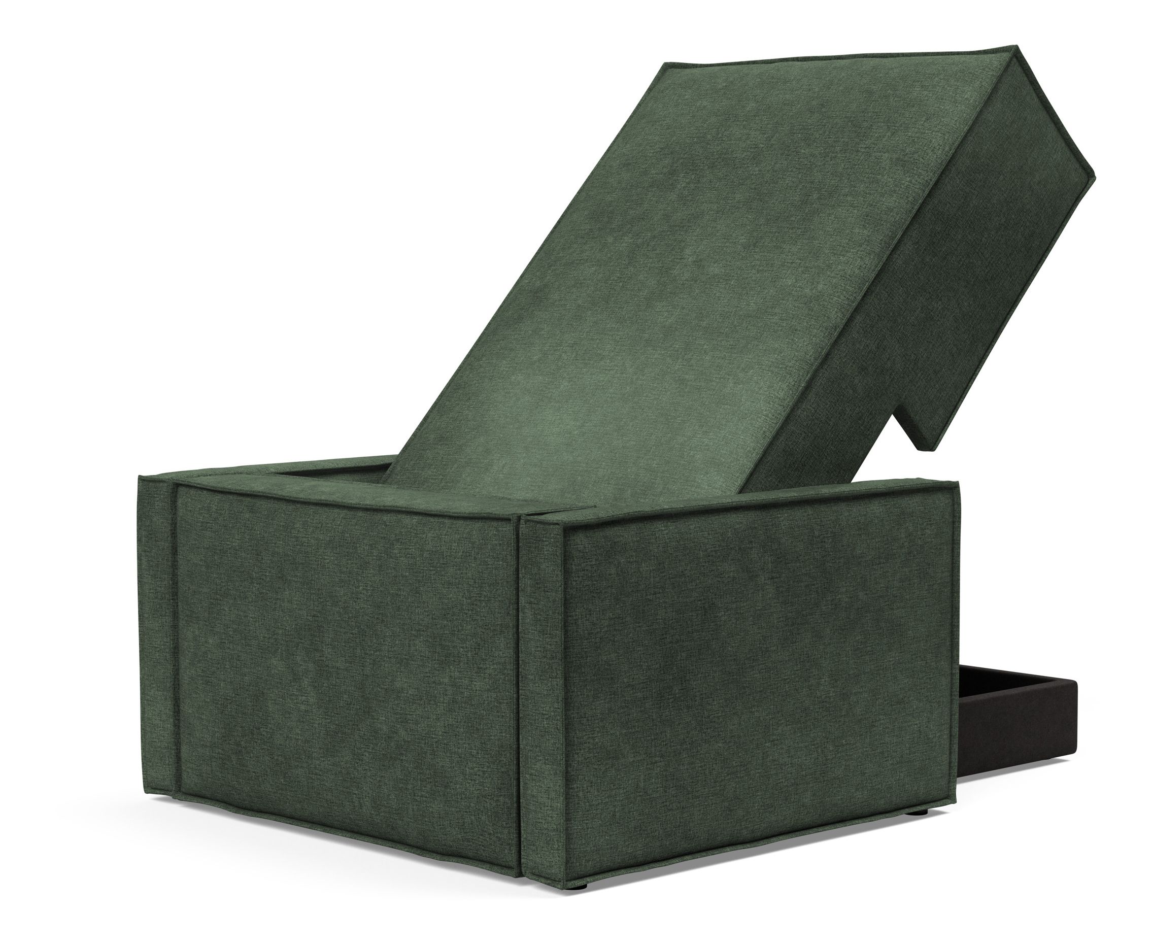 Newilla Storage Lounger Chair w/ Slim Arm Rests