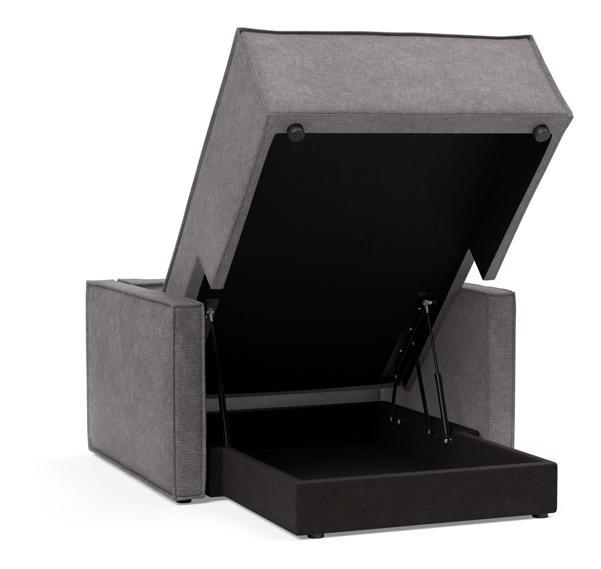 Newilla Storage Lounger Chair w/ Slim Arm Rests