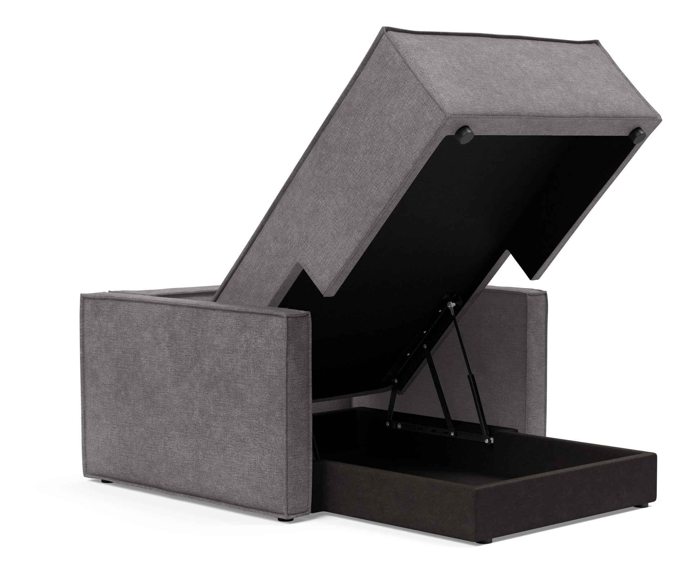 Newilla Storage Lounger Chair w/ Slim Arm Rests