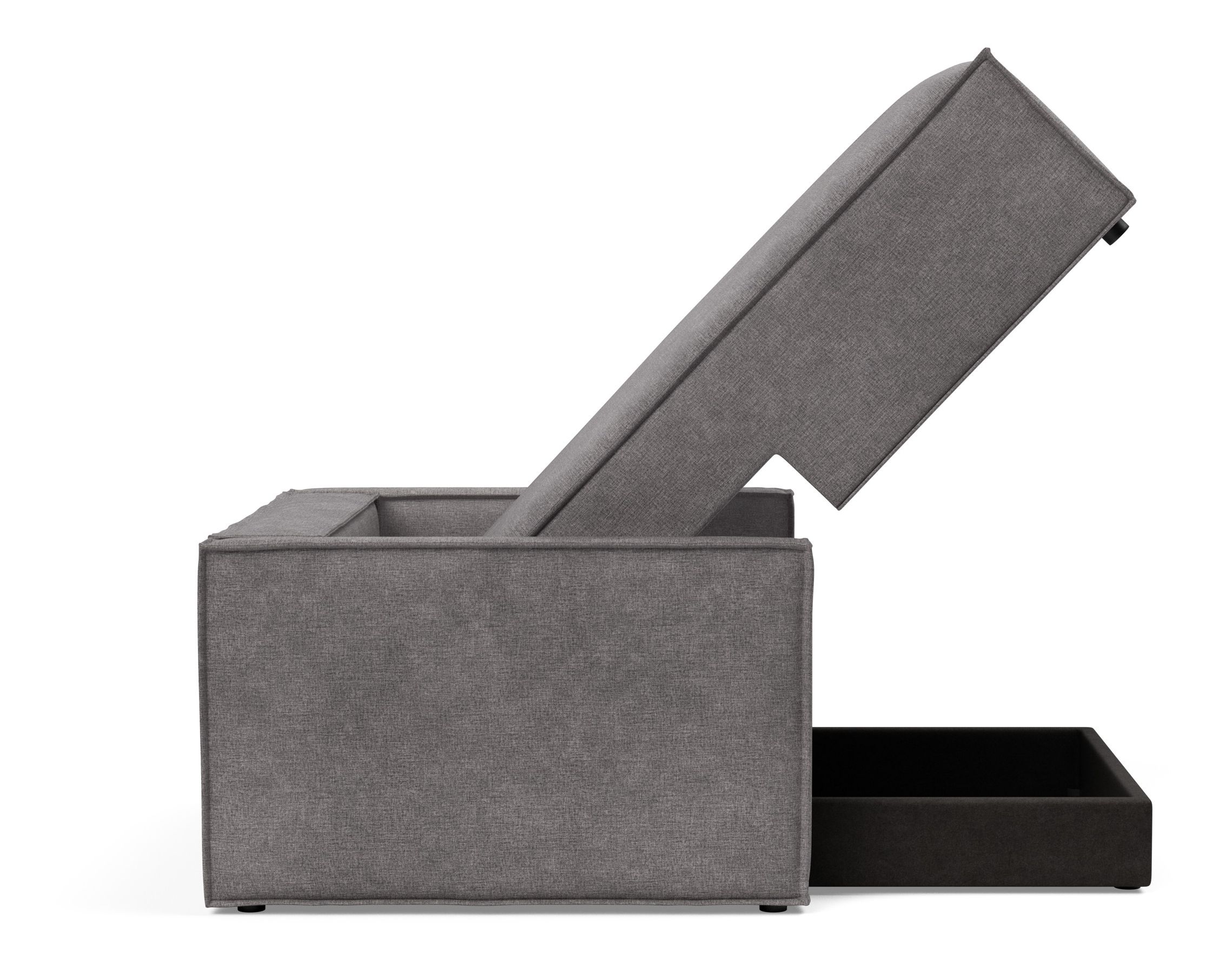 Newilla Storage Lounger Chair w/ Slim Arm Rests