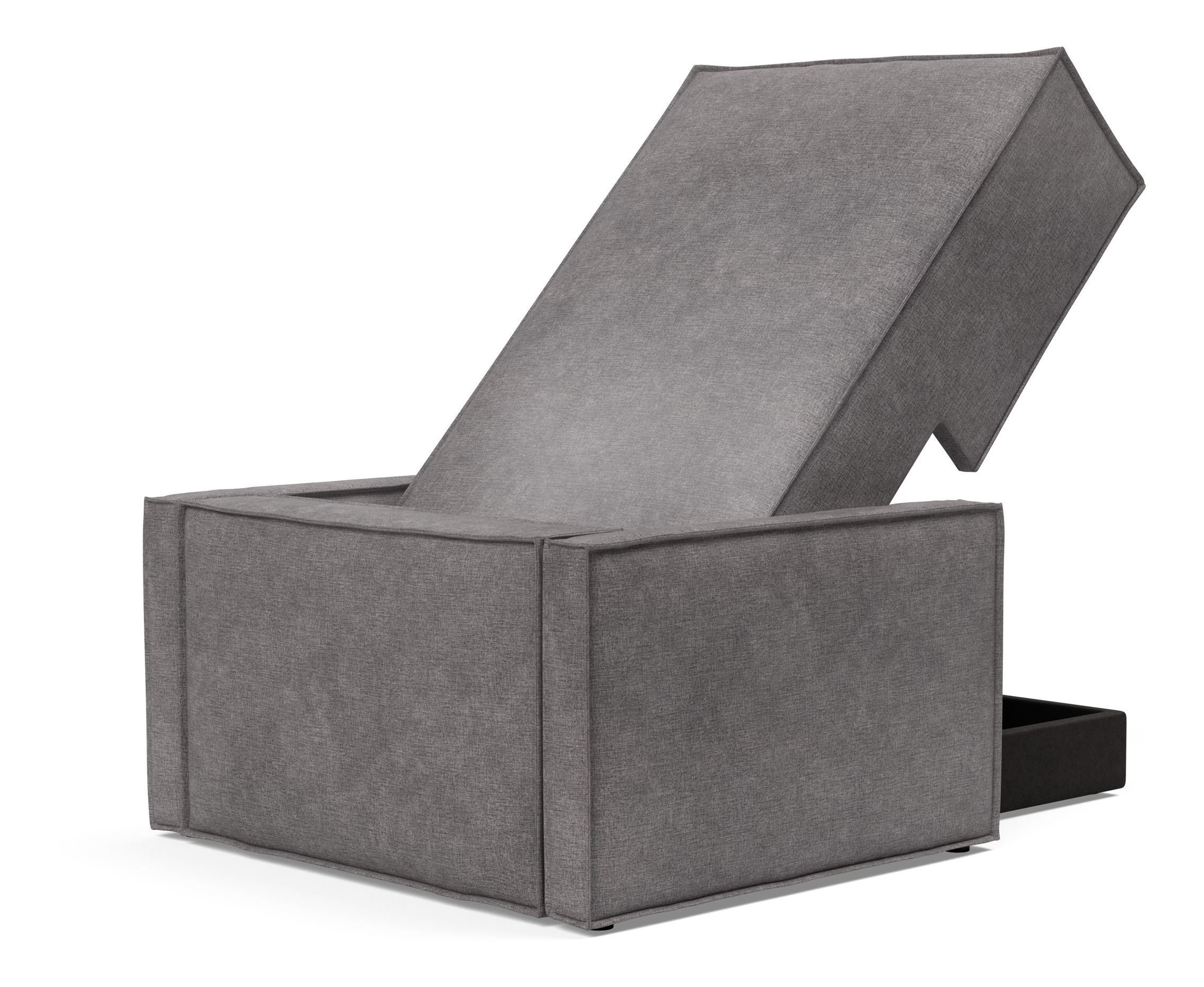 Newilla Storage Lounger Chair w/ Slim Arm Rests