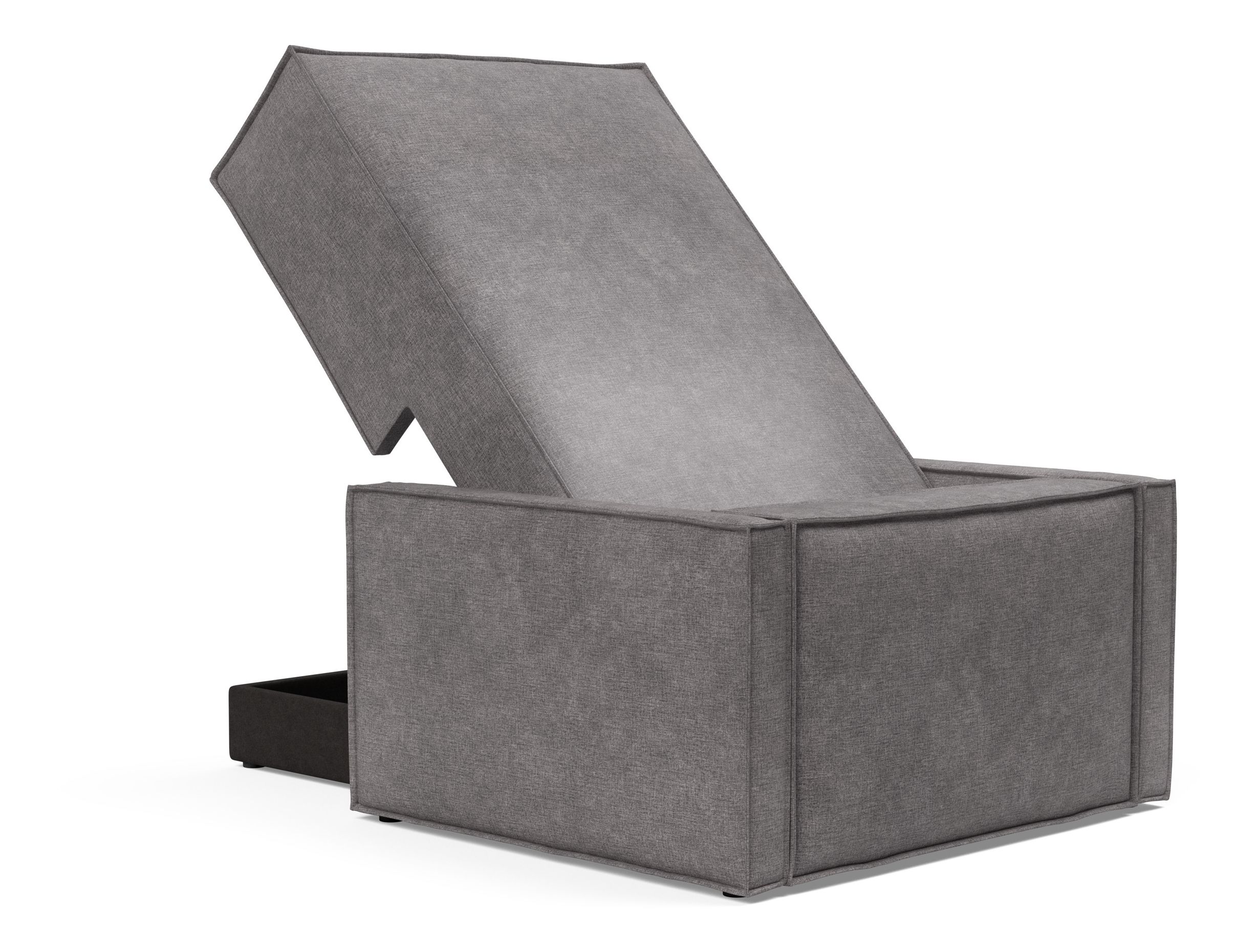 Newilla Storage Lounger Chair w/ Slim Arm Rests