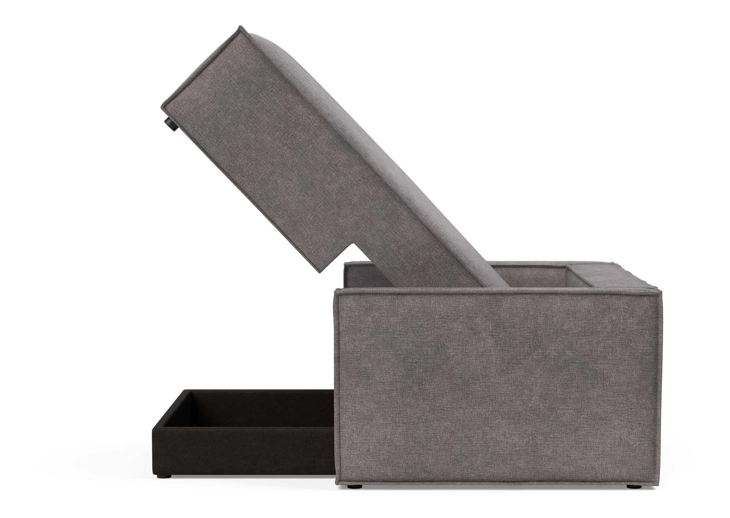 Newilla Storage Lounger Chair w/ Slim Arm Rests