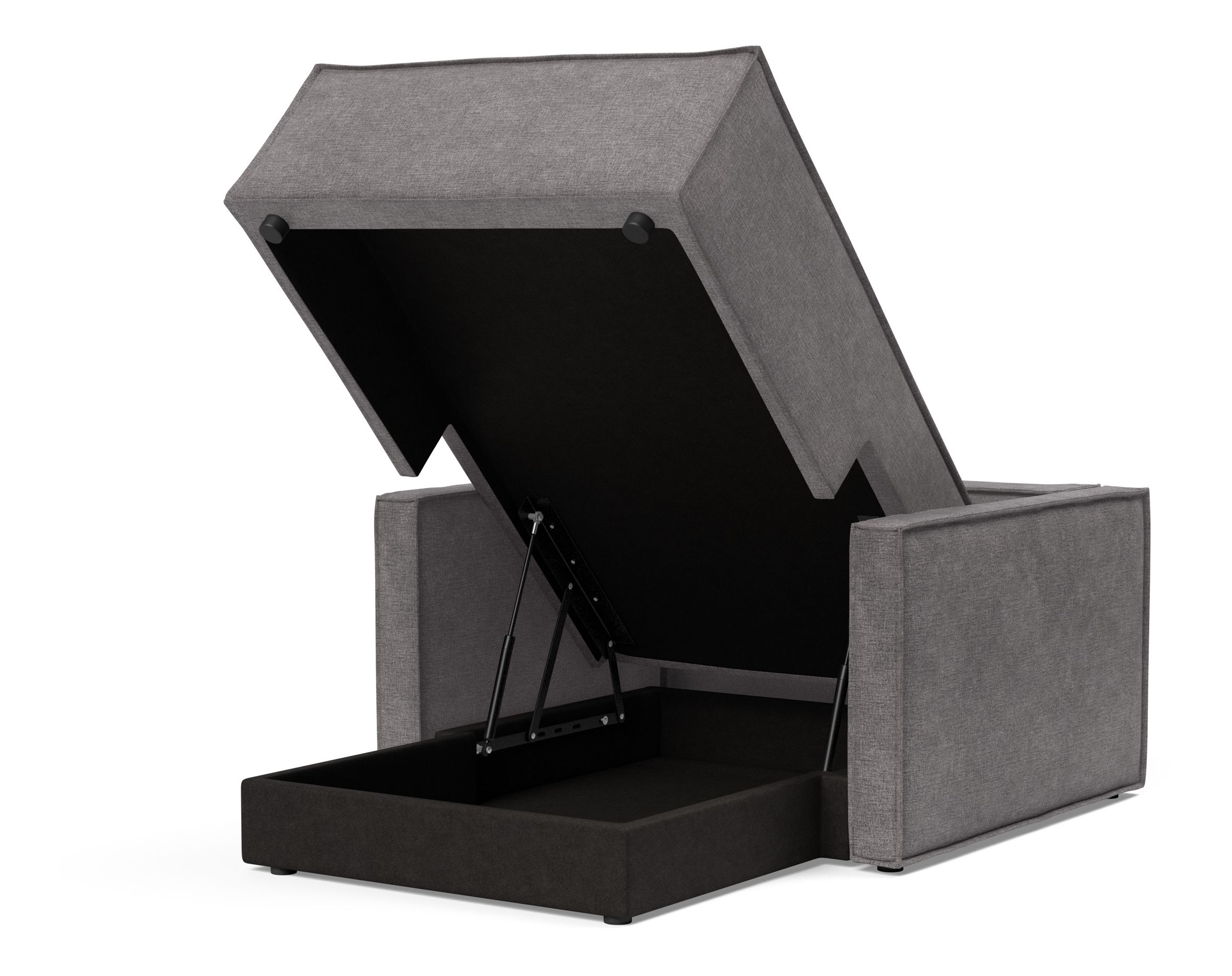 Newilla Storage Lounger Chair w/ Slim Arm Rests