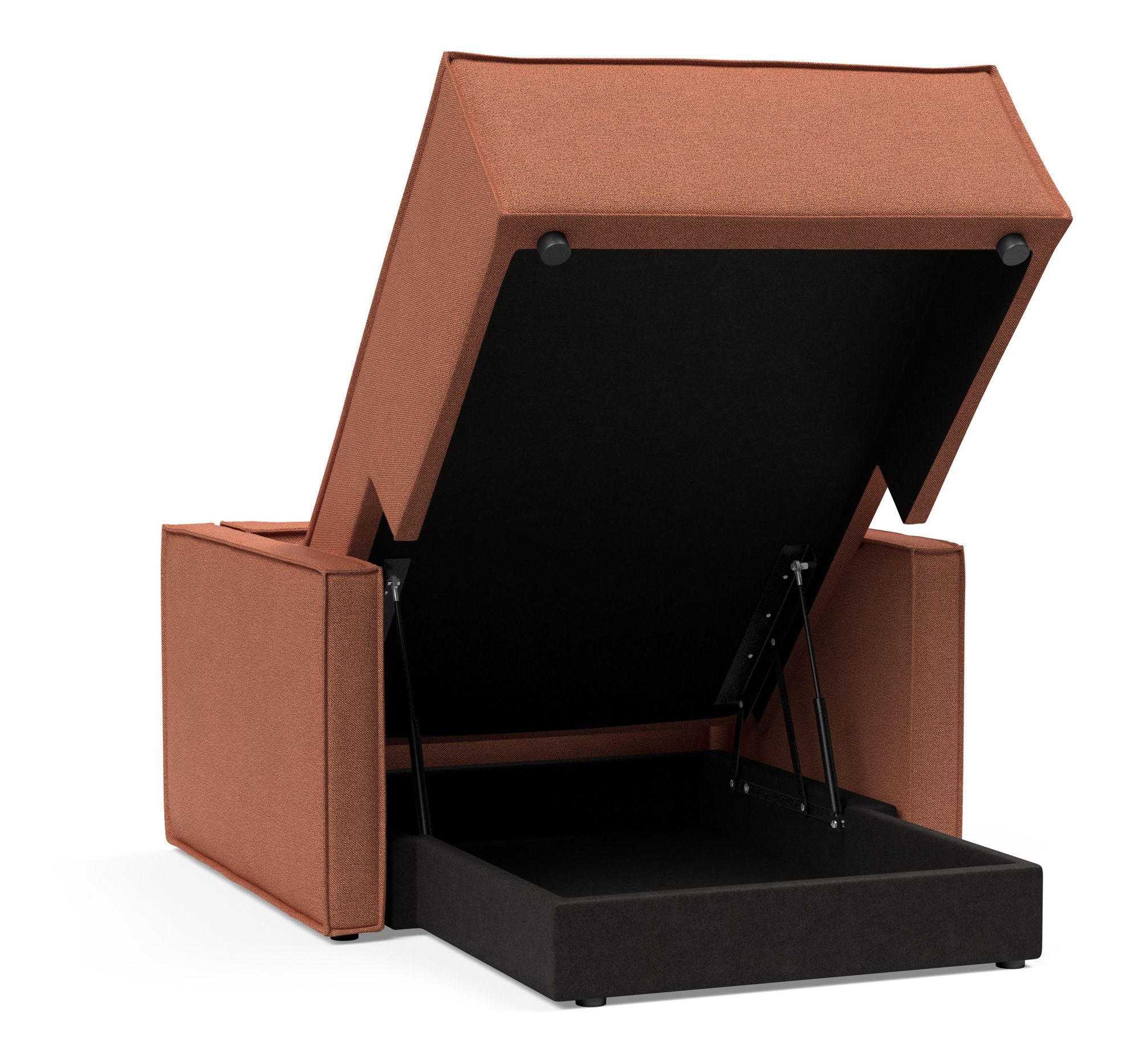 Newilla Storage Lounger Chair w/ Slim Arm Rests