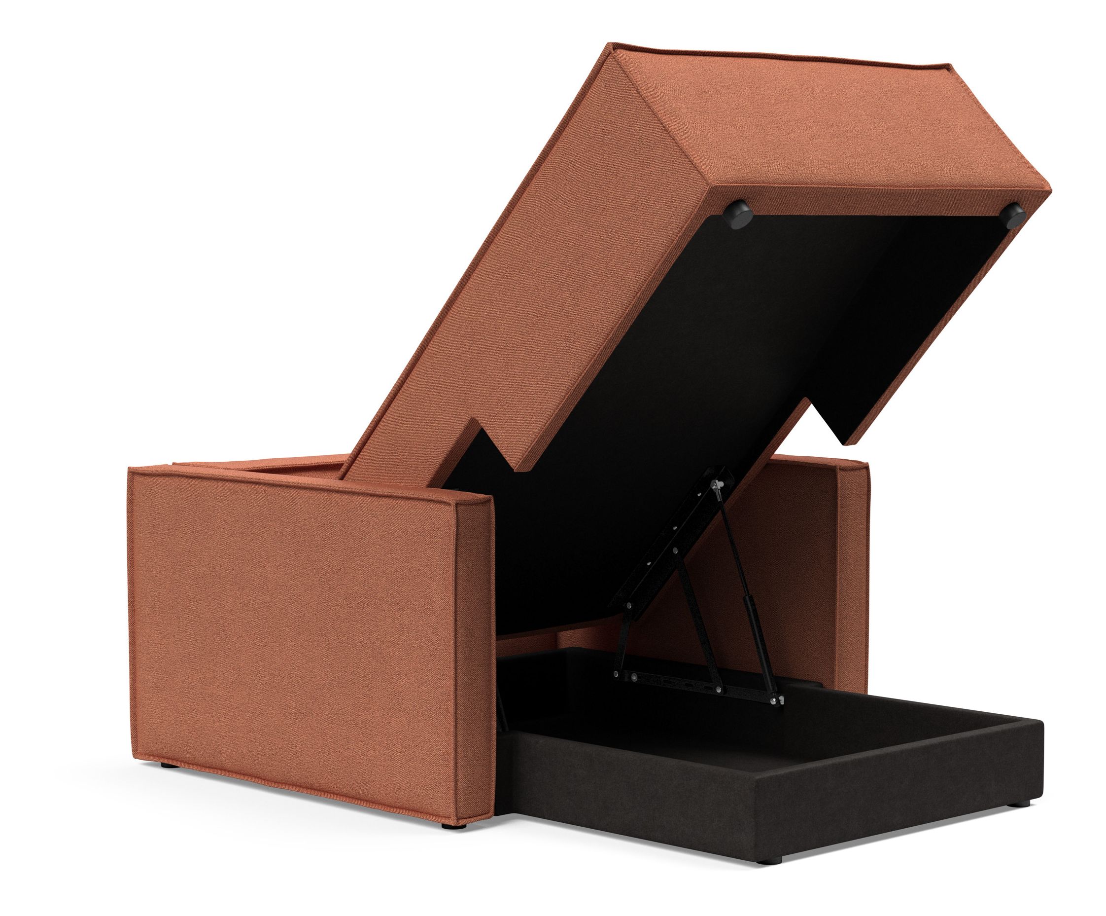 Newilla Storage Lounger Chair w/ Slim Arm Rests