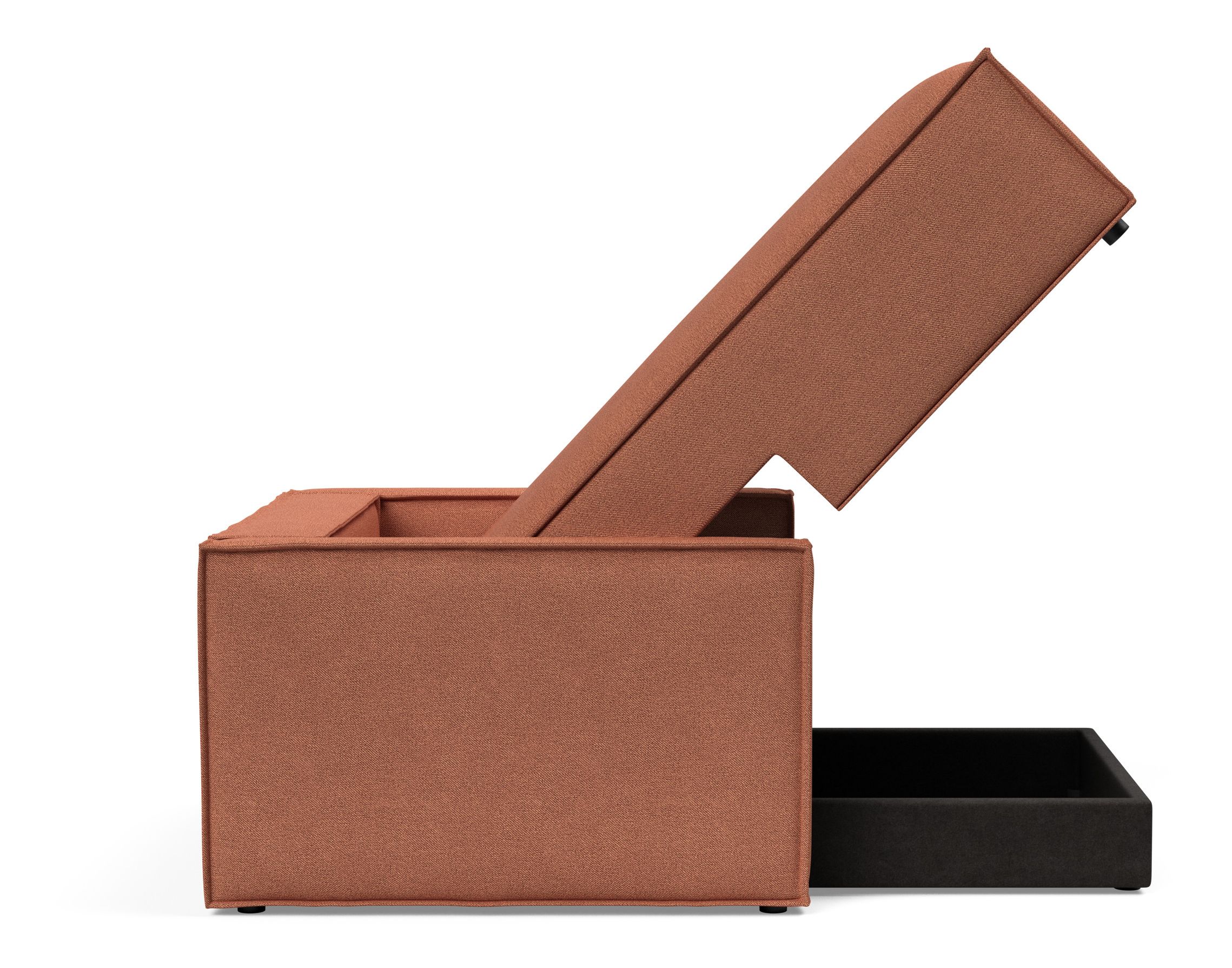 Newilla Storage Lounger Chair w/ Slim Arm Rests