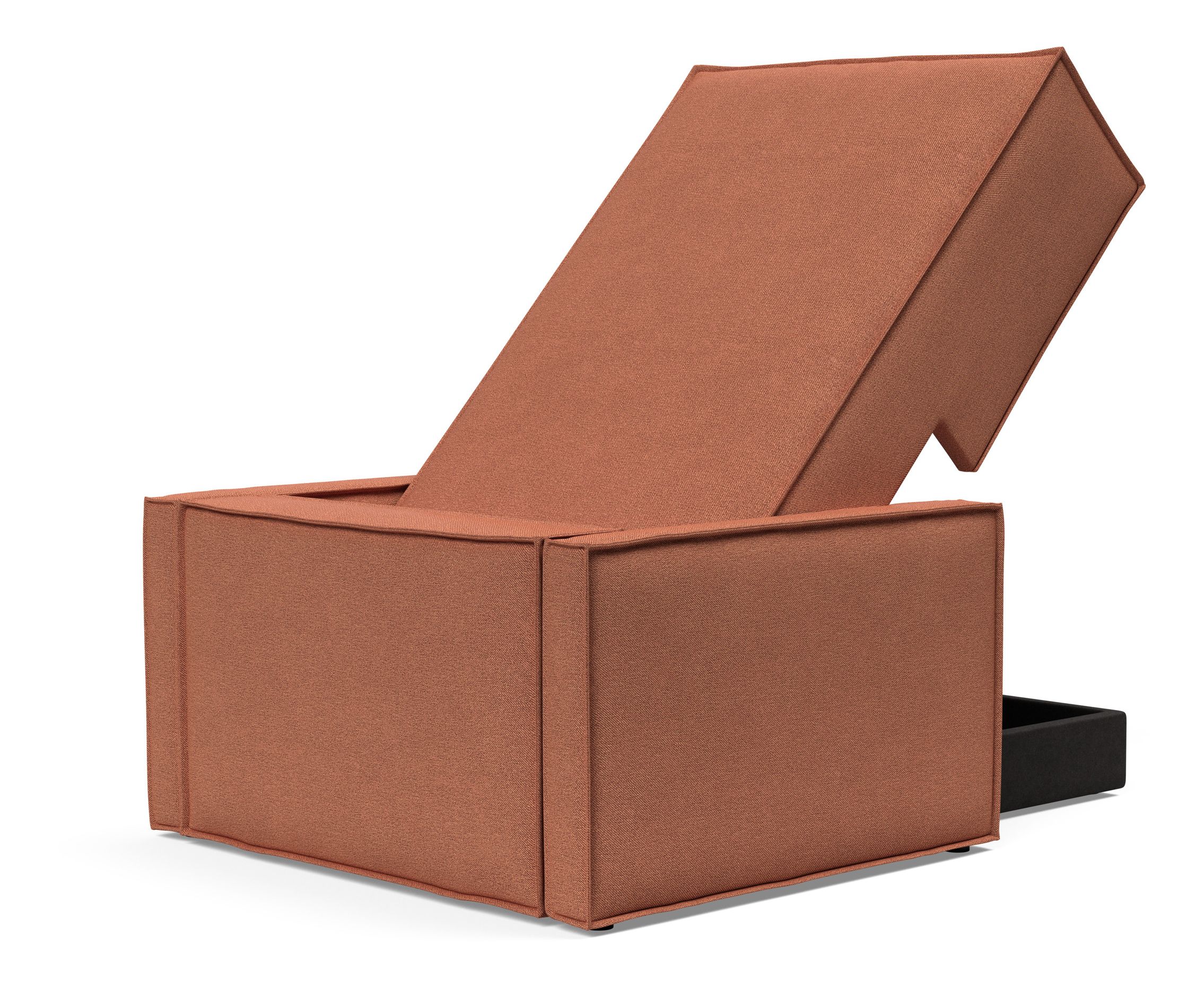 Newilla Storage Lounger Chair w/ Slim Arm Rests