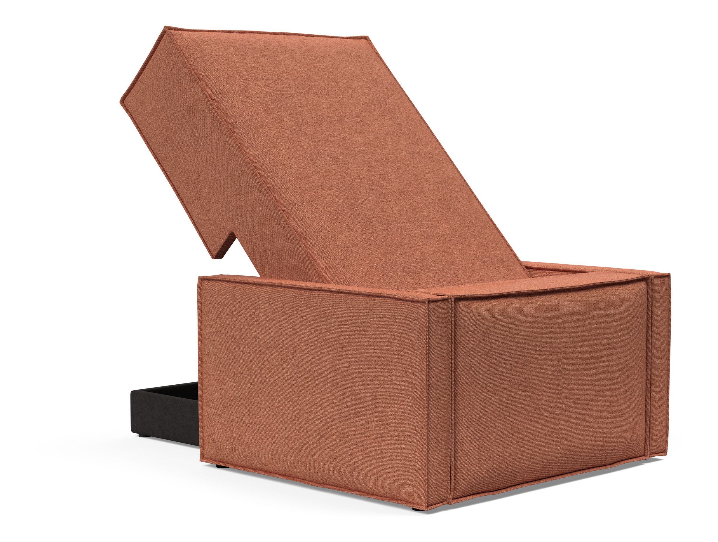 Newilla Storage Lounger Chair w/ Slim Arm Rests