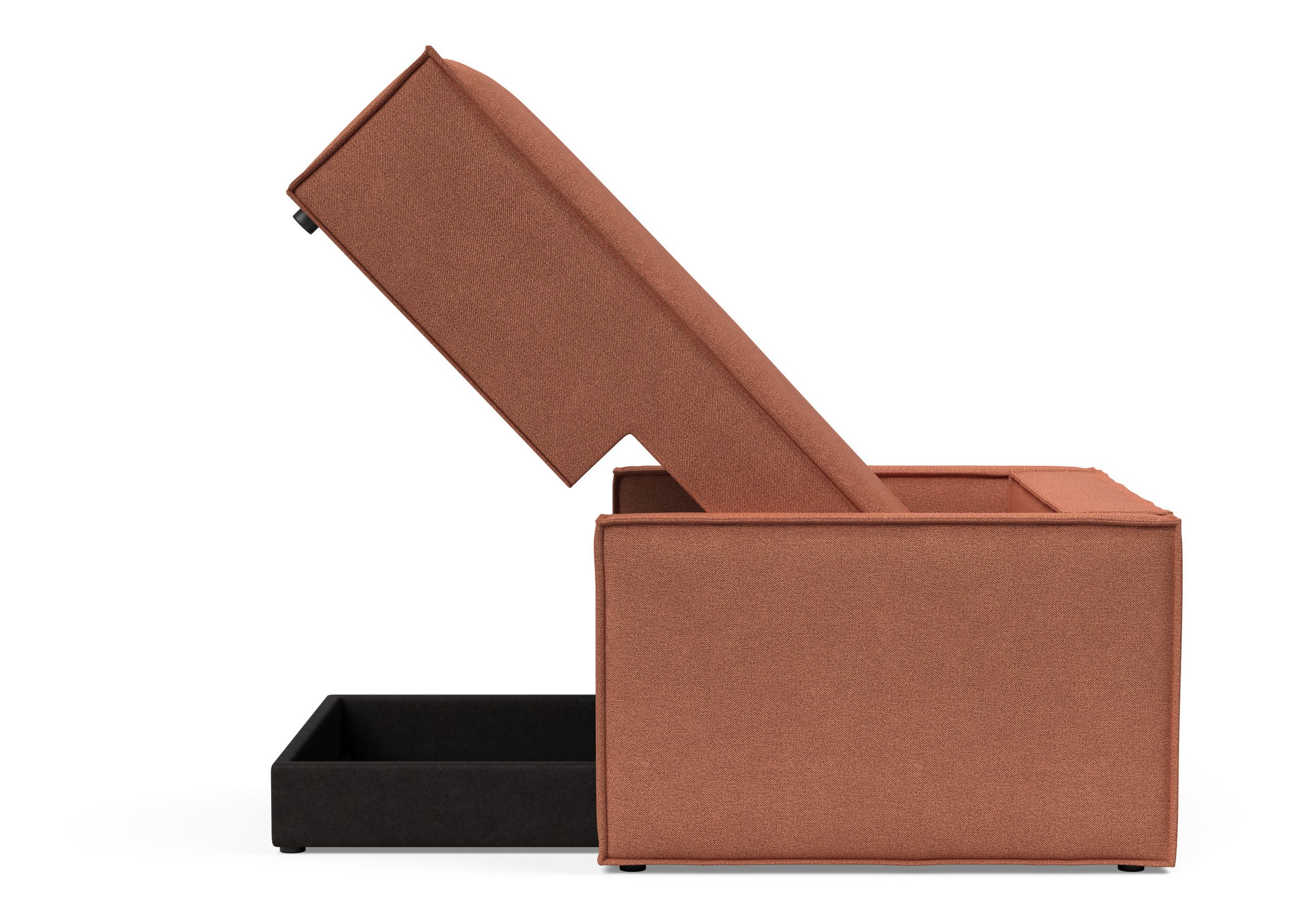 Newilla Storage Lounger Chair w/ Slim Arm Rests