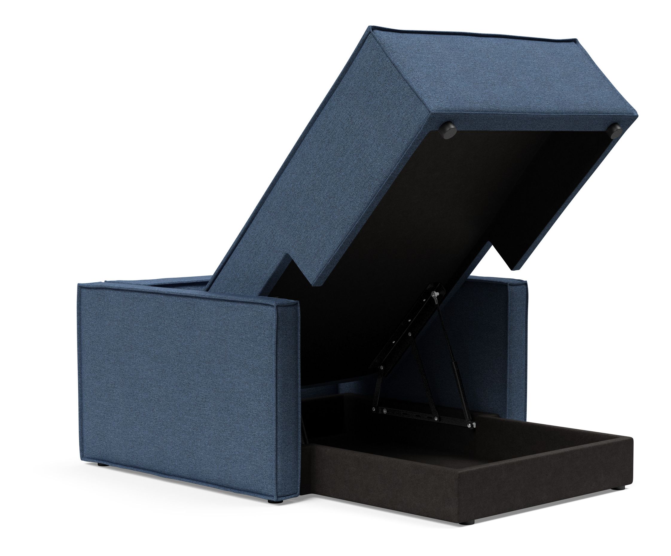 Newilla Storage Lounger Chair w/ Slim Arm Rests