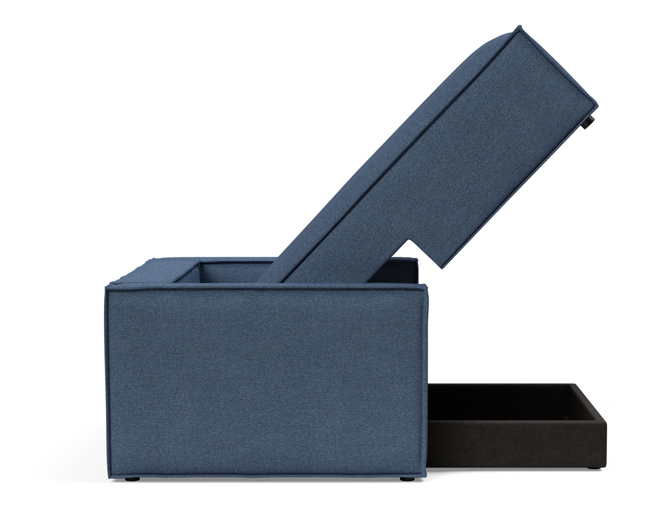 Newilla Storage Lounger Chair w/ Slim Arm Rests