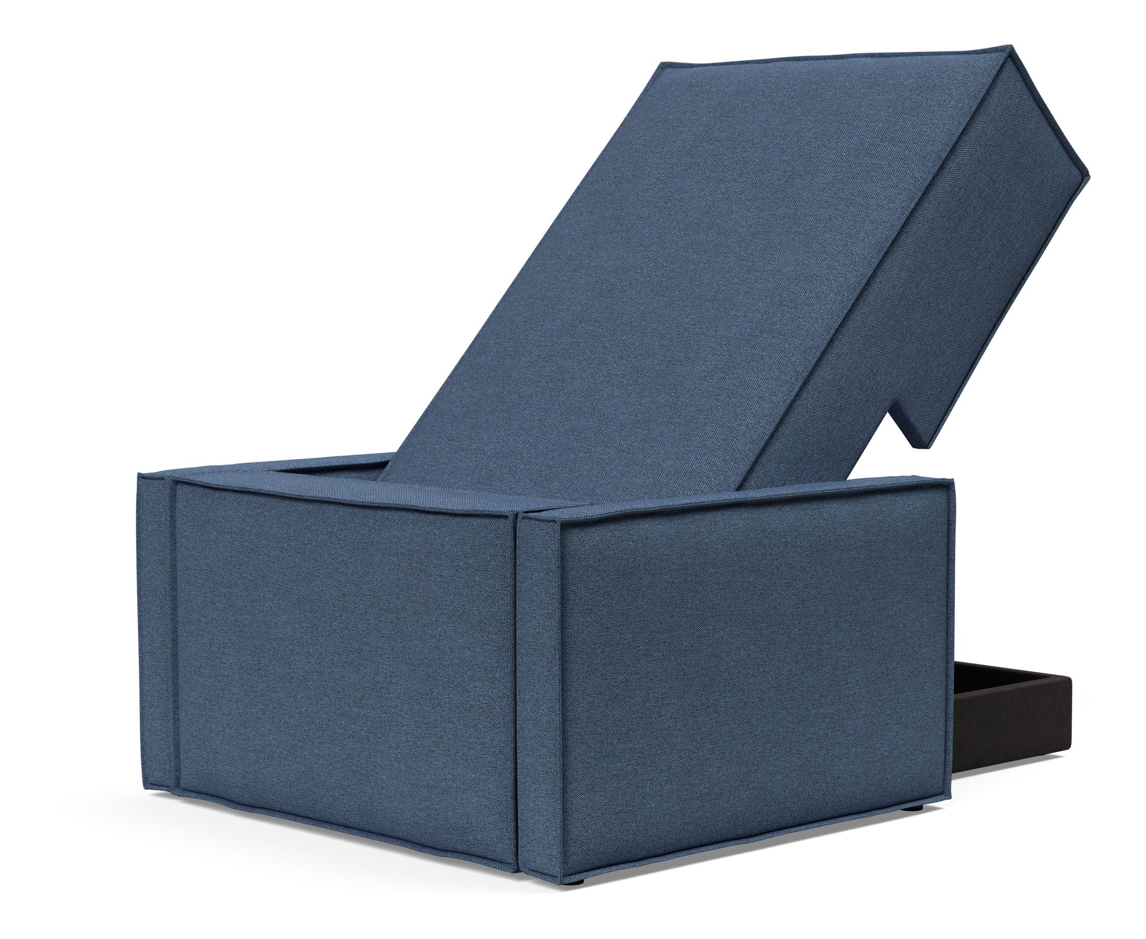 Newilla Storage Lounger Chair w/ Slim Arm Rests