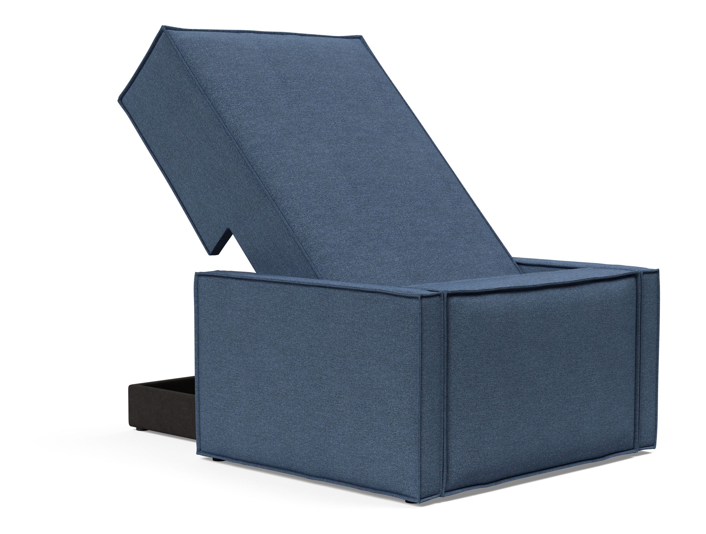 Newilla Storage Lounger Chair w/ Slim Arm Rests