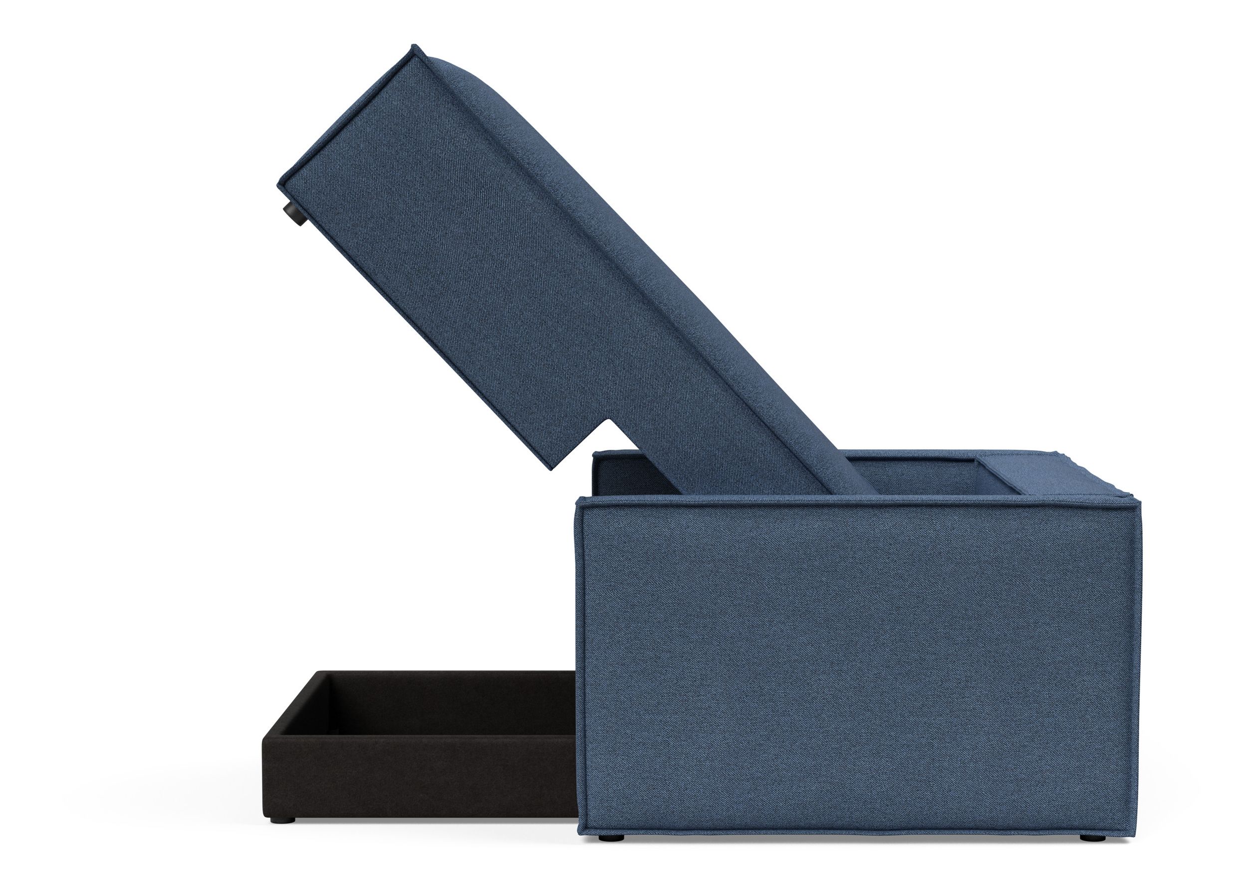 Newilla Storage Lounger Chair w/ Slim Arm Rests