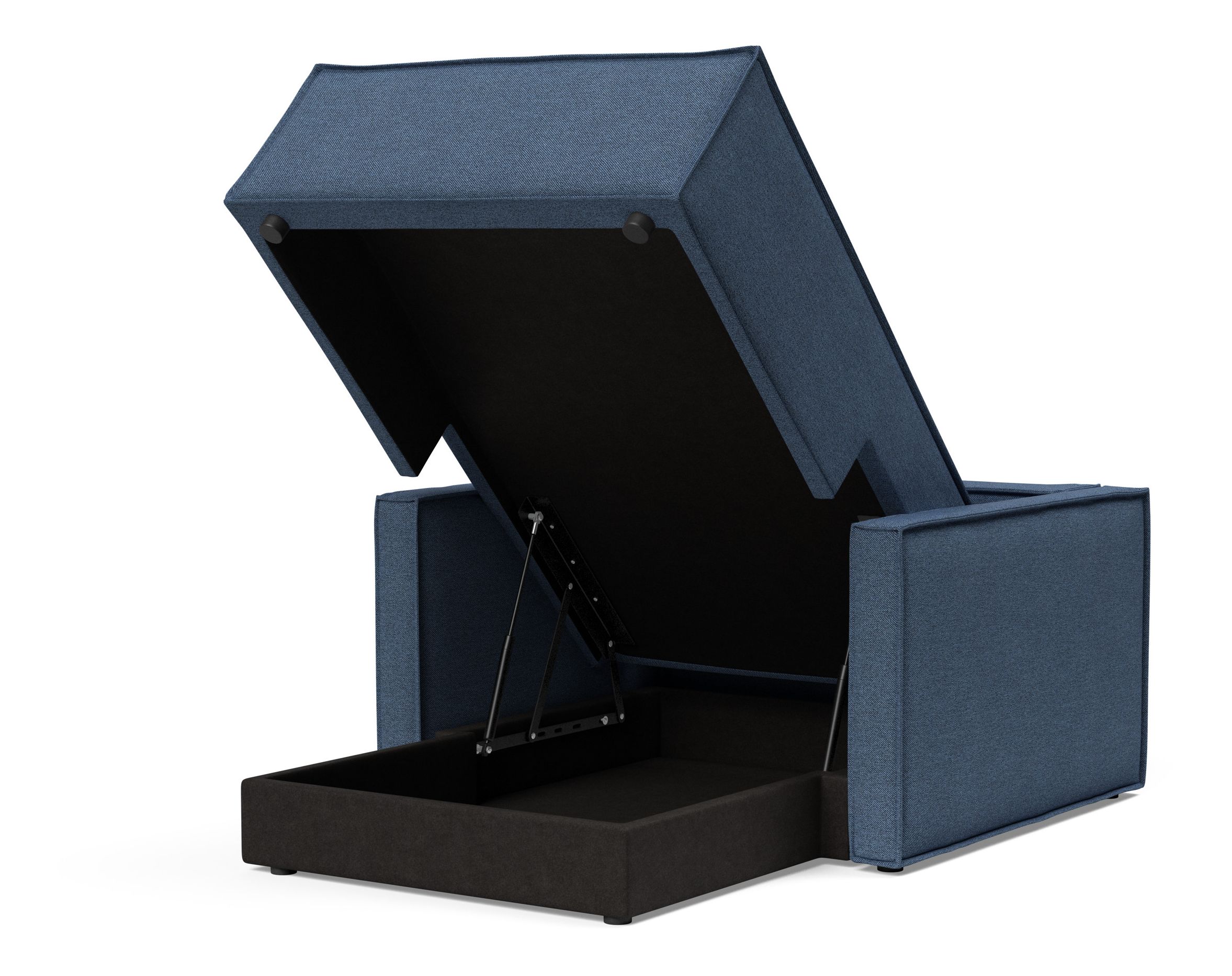 Newilla Storage Lounger Chair w/ Slim Arm Rests
