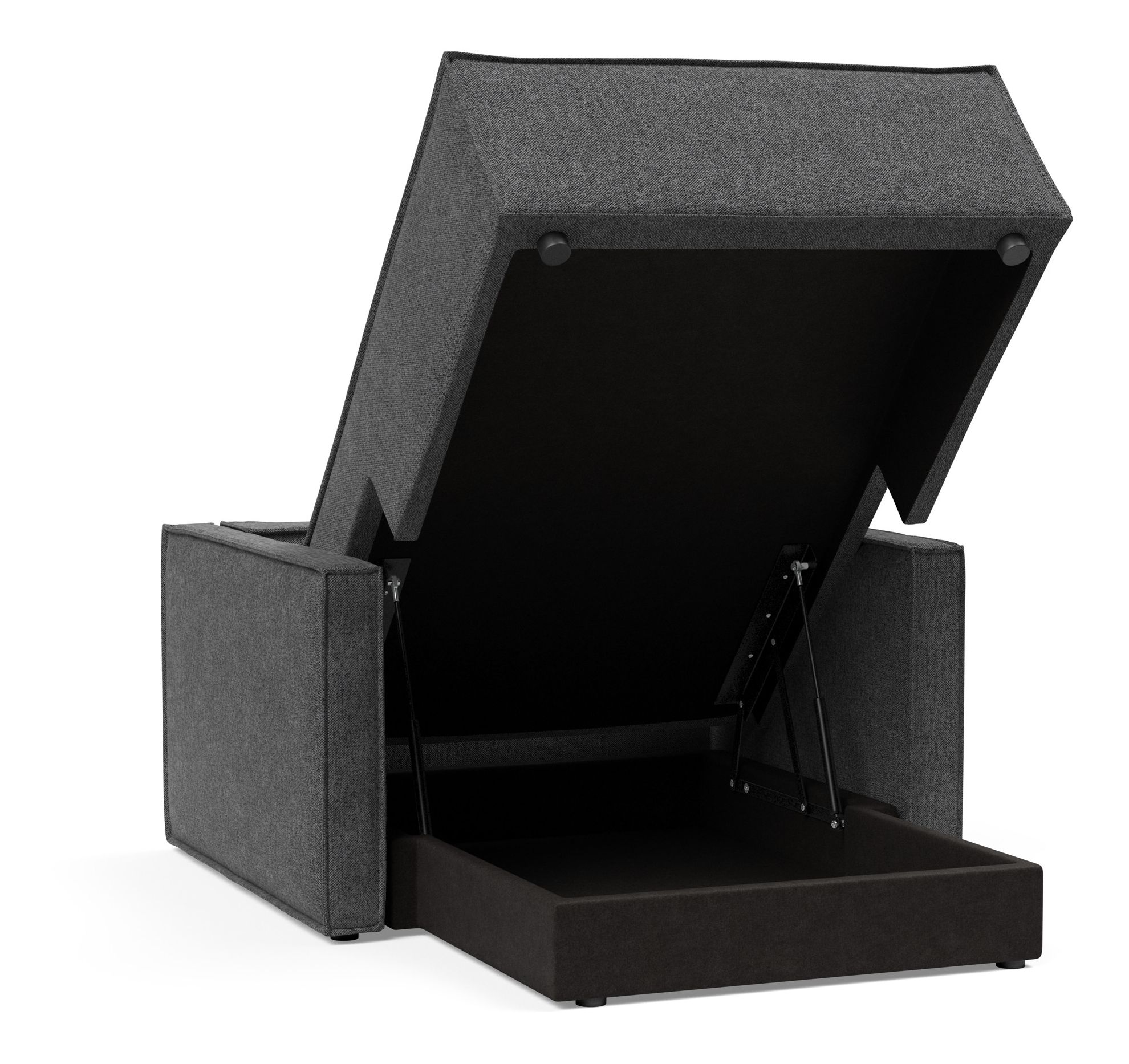 Newilla Storage Lounger Chair w/ Slim Arm Rests