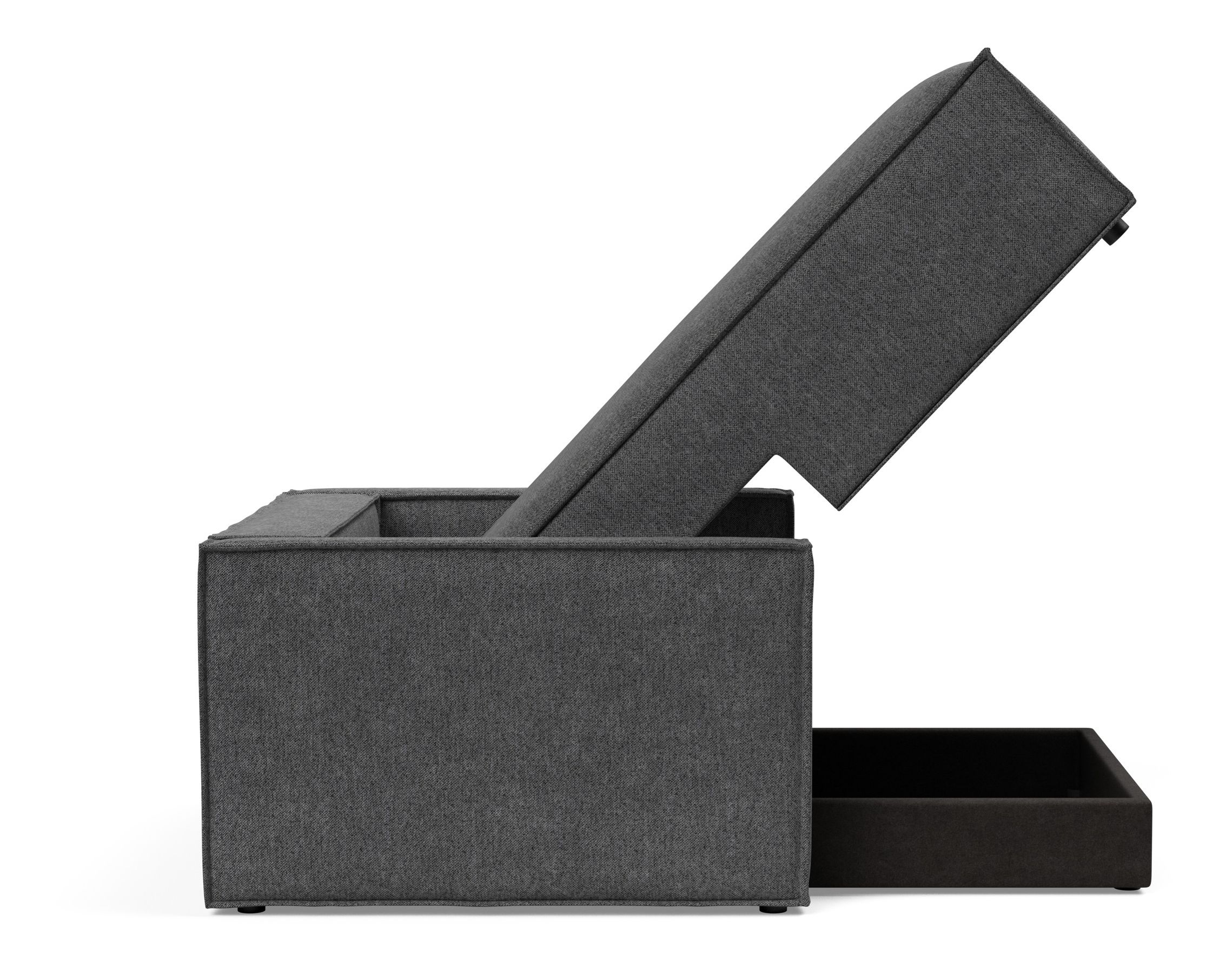 Newilla Storage Lounger Chair w/ Slim Arm Rests