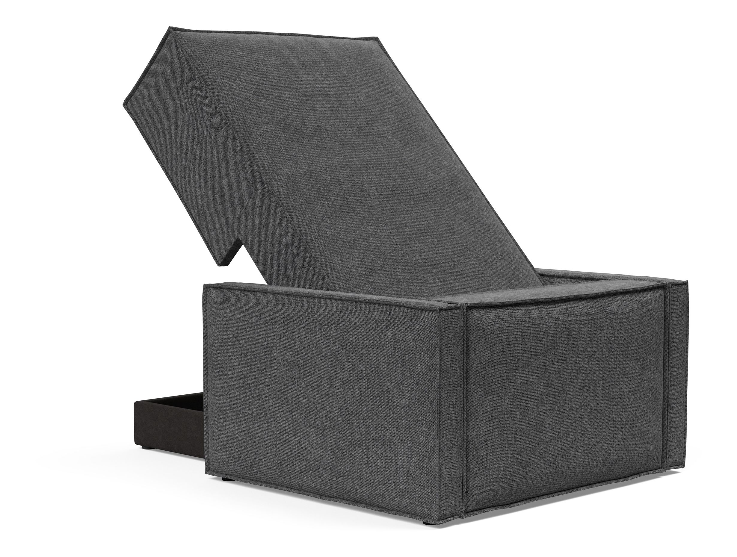Newilla Storage Lounger Chair w/ Slim Arm Rests
