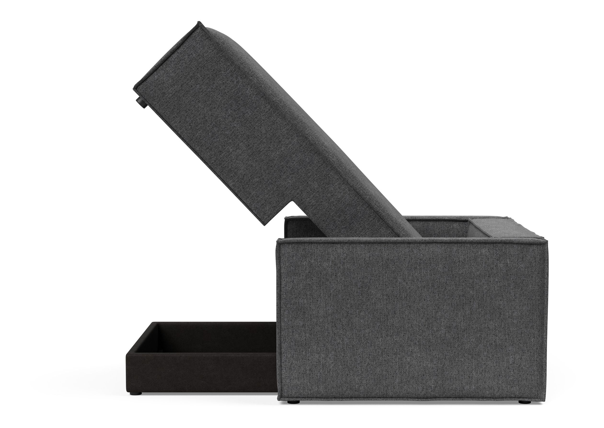 Newilla Storage Lounger Chair w/ Slim Arm Rests