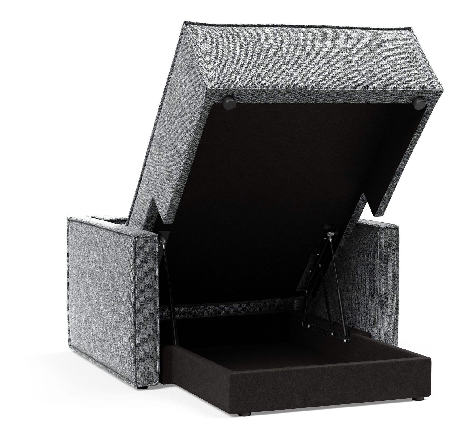 Newilla Storage Lounger Chair w/ Slim Arm Rests