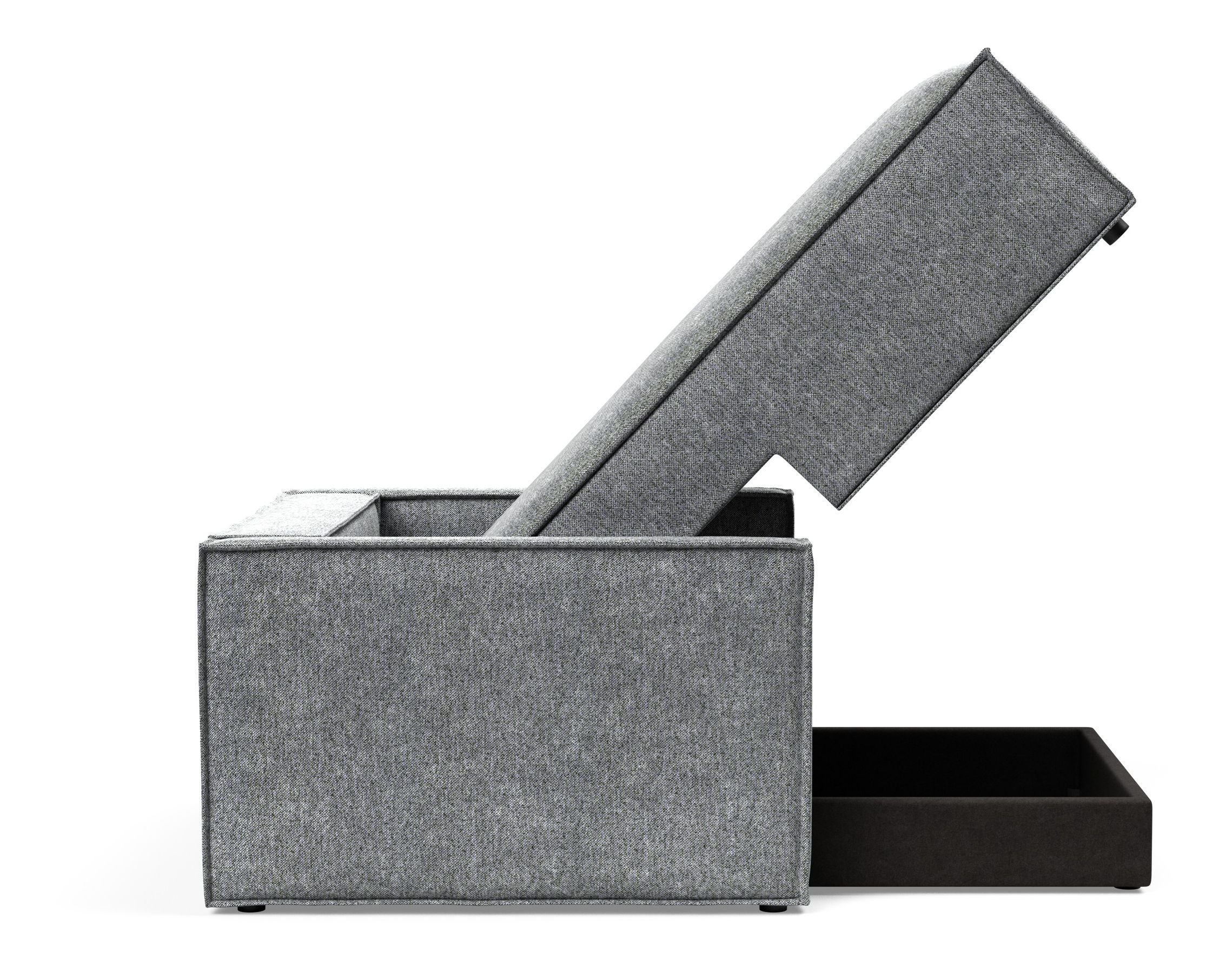 Newilla Storage Lounger Chair w/ Slim Arm Rests