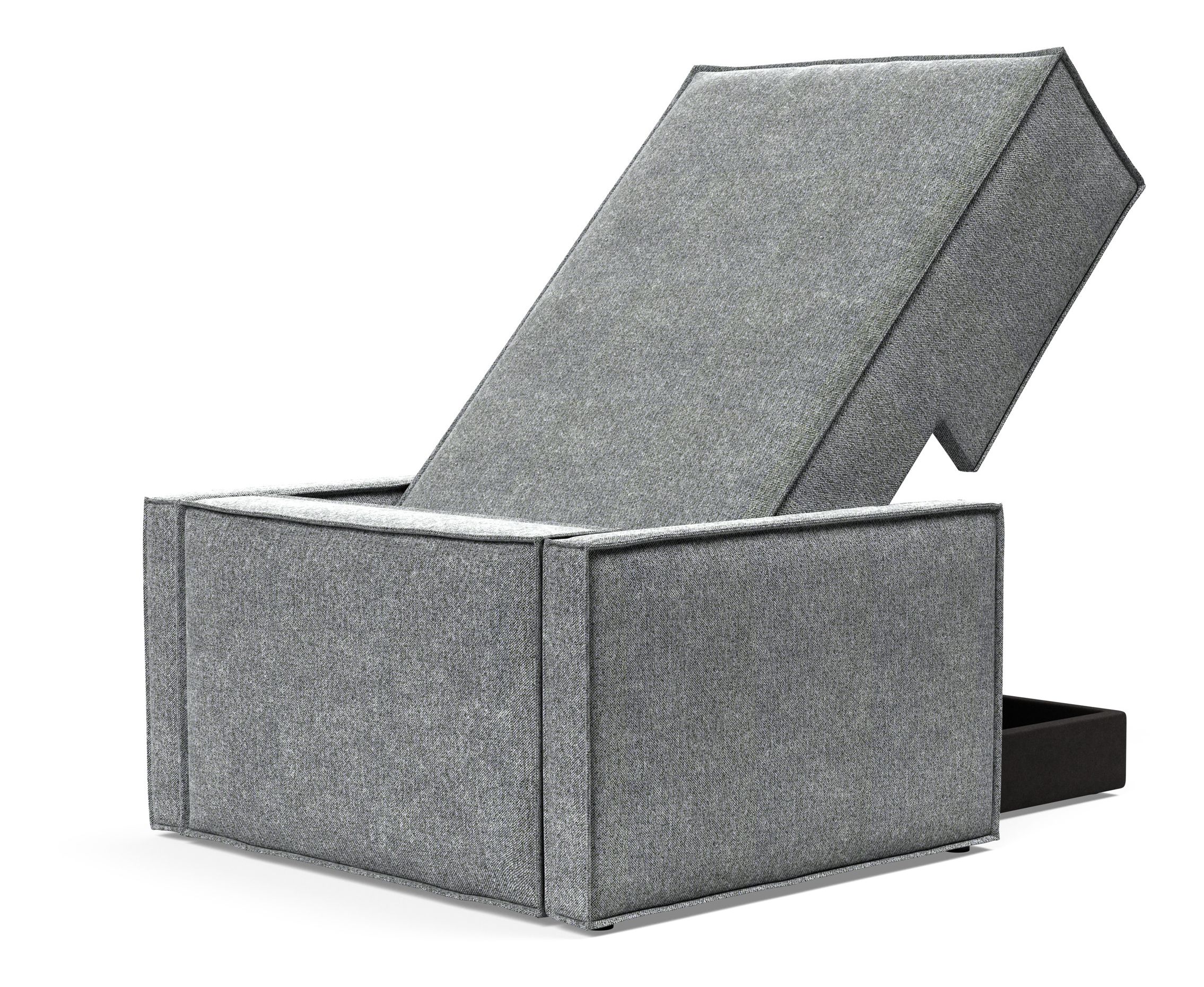 Newilla Storage Lounger Chair w/ Slim Arm Rests