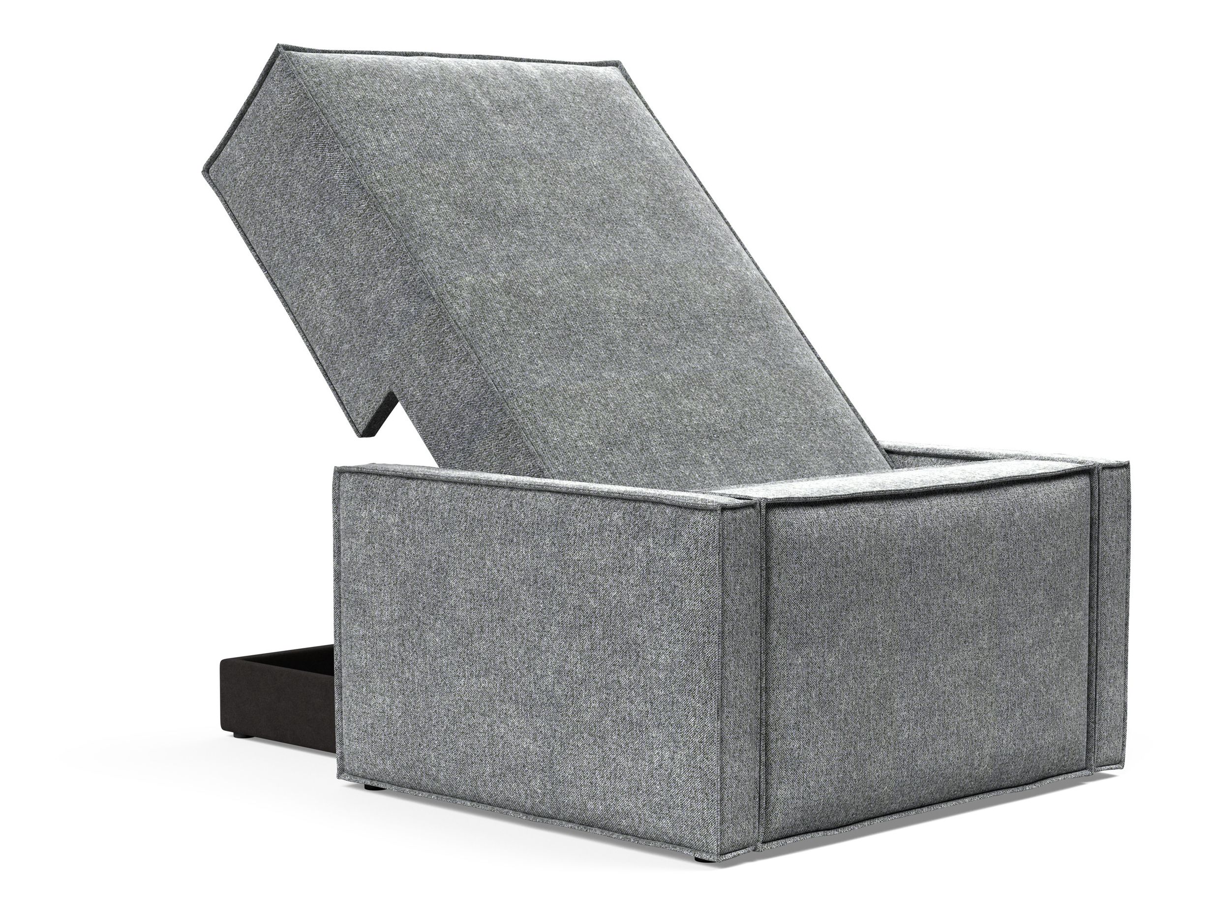Newilla Storage Lounger Chair w/ Slim Arm Rests