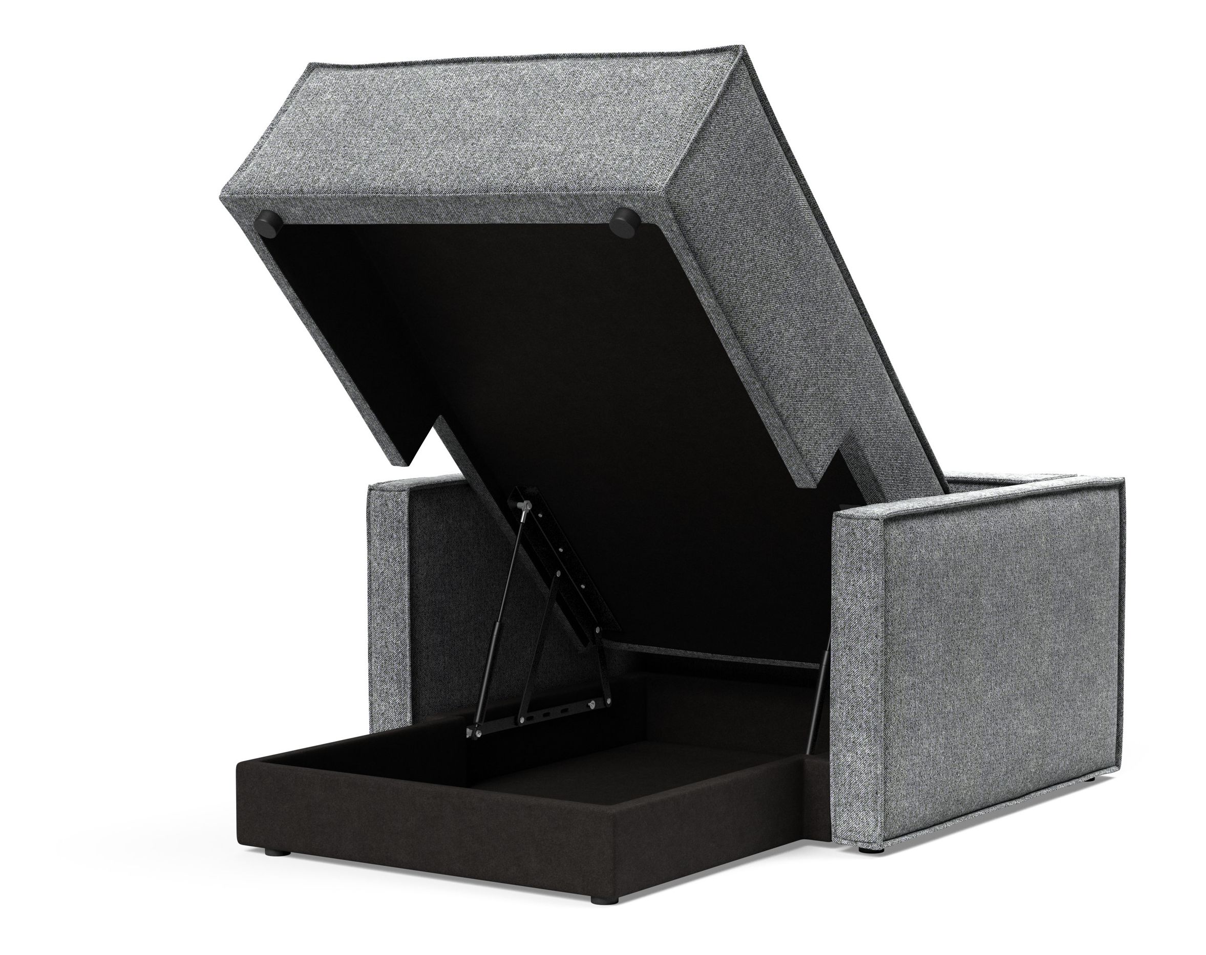Newilla Storage Lounger Chair w/ Slim Arm Rests