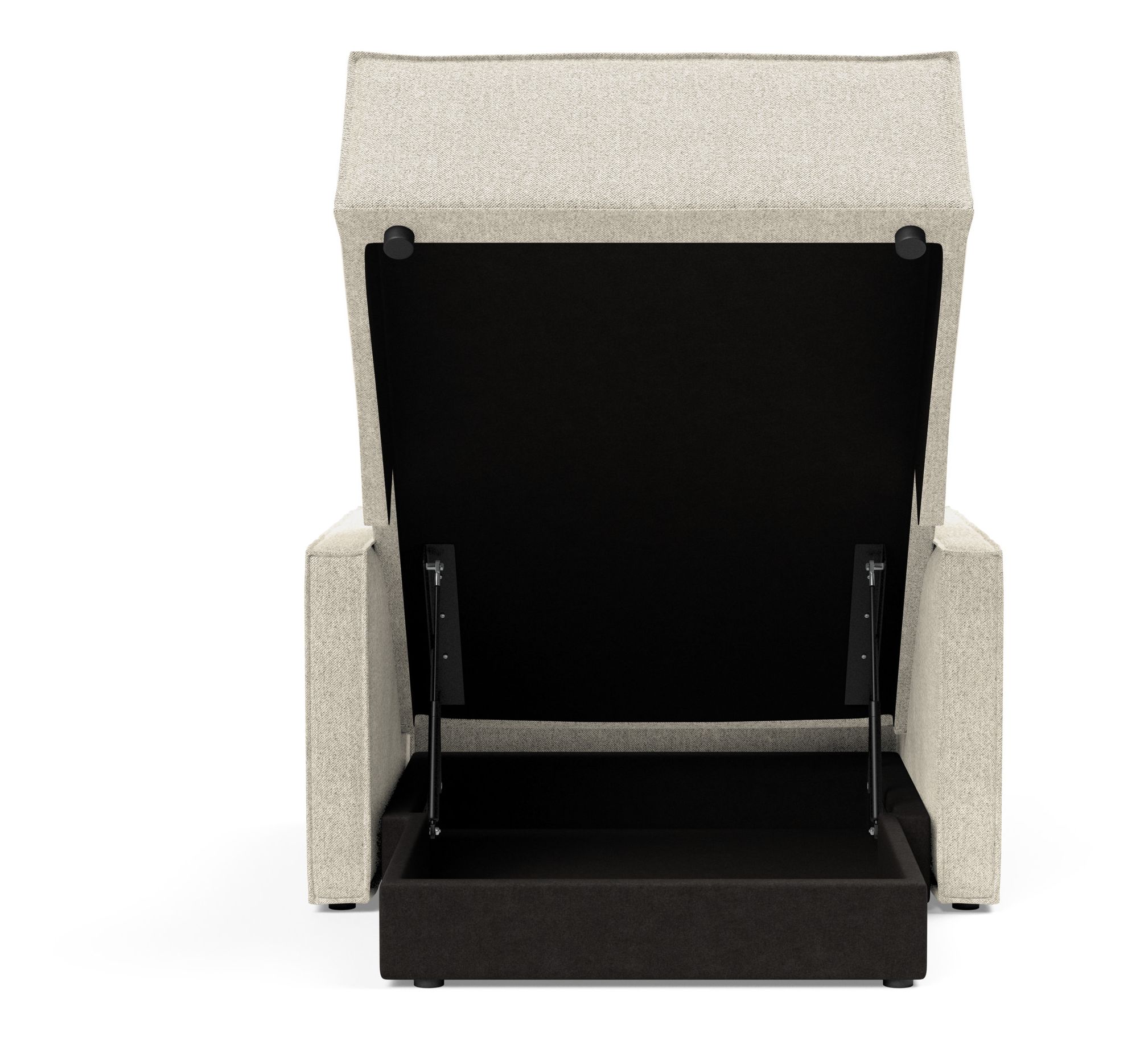 Newilla Storage Lounger Chair w/ Slim Arm Rests