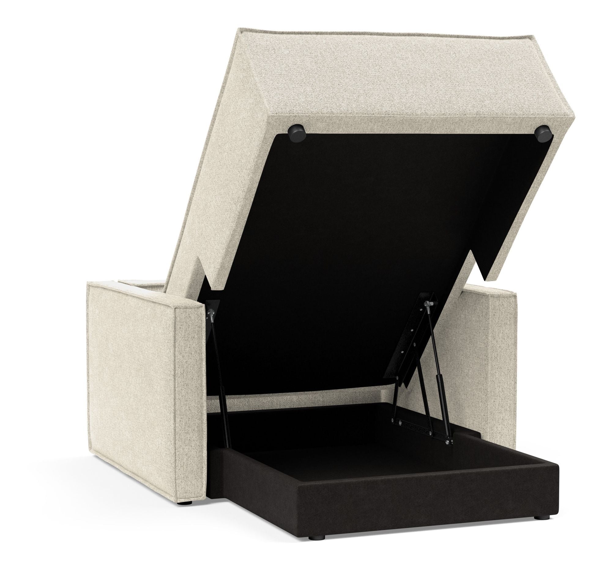 Newilla Storage Lounger Chair w/ Slim Arm Rests