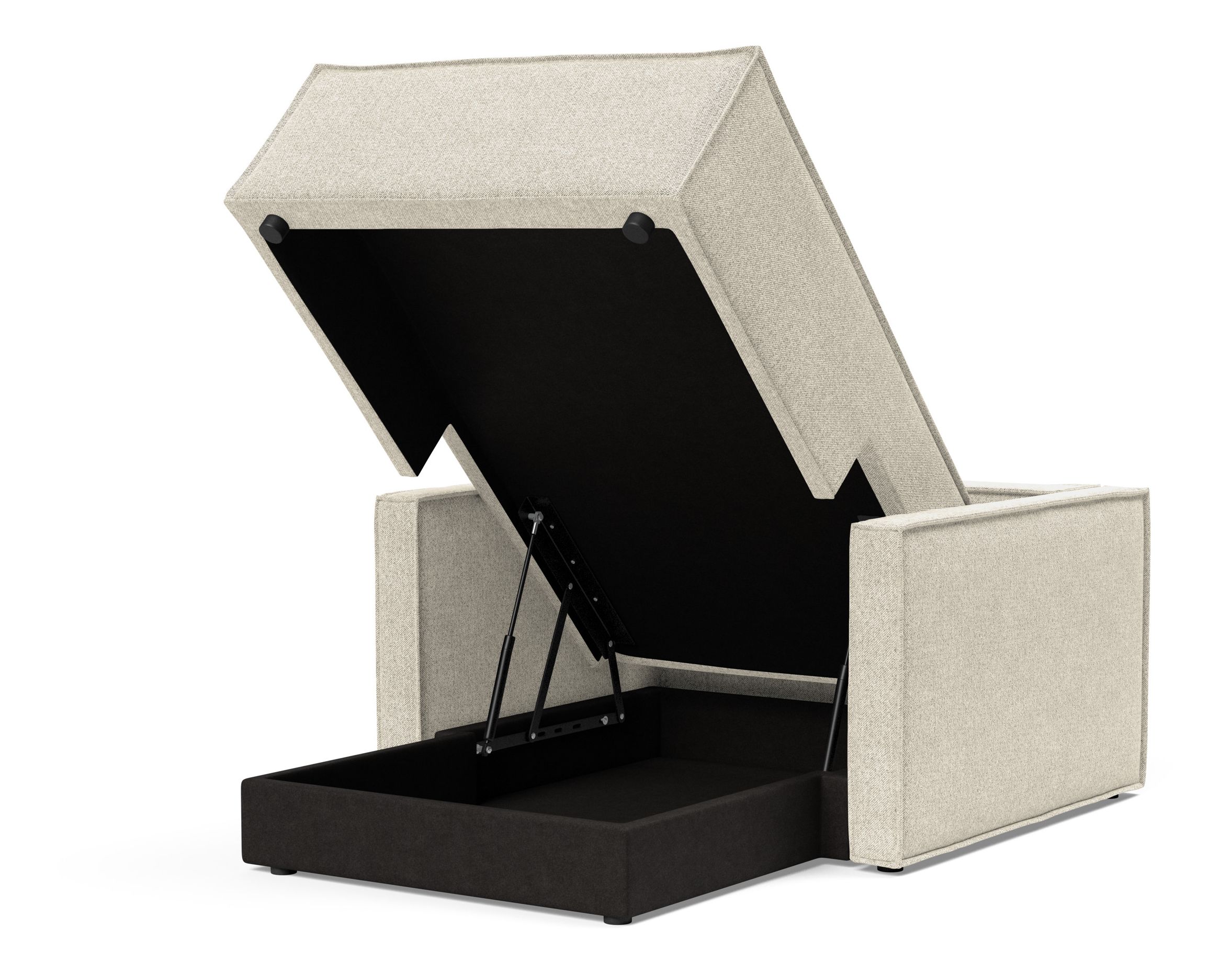 Newilla Storage Lounger Chair w/ Slim Arm Rests