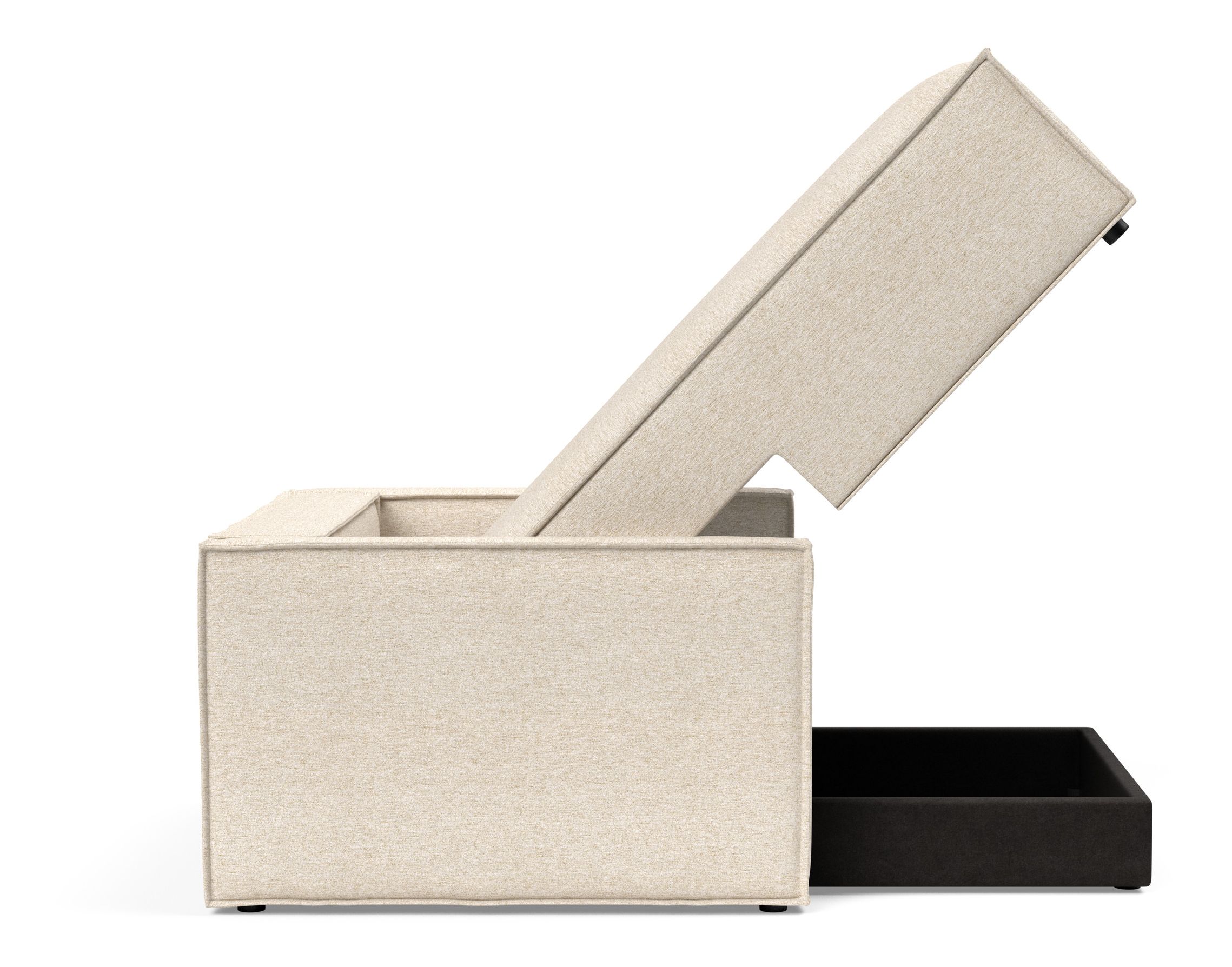 Newilla Storage Lounger Chair w/ Slim Arm Rests