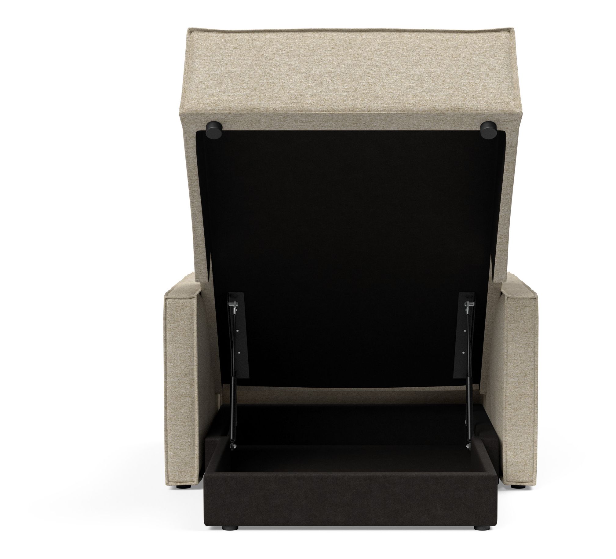 Newilla Storage Lounger Chair w/ Slim Arm Rests