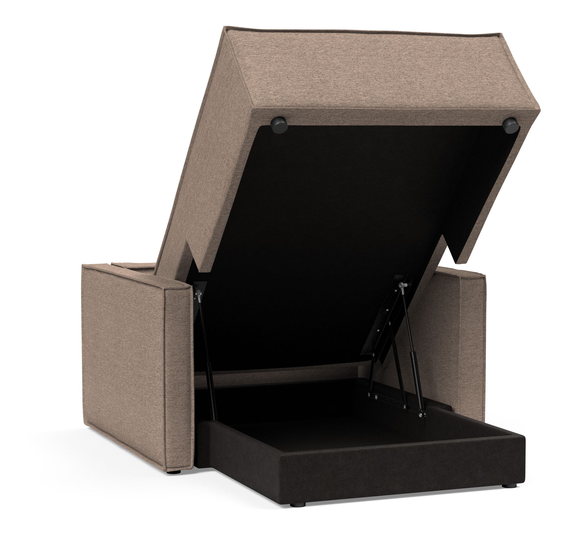 Newilla Storage Lounger Chair w/ Slim Arm Rests