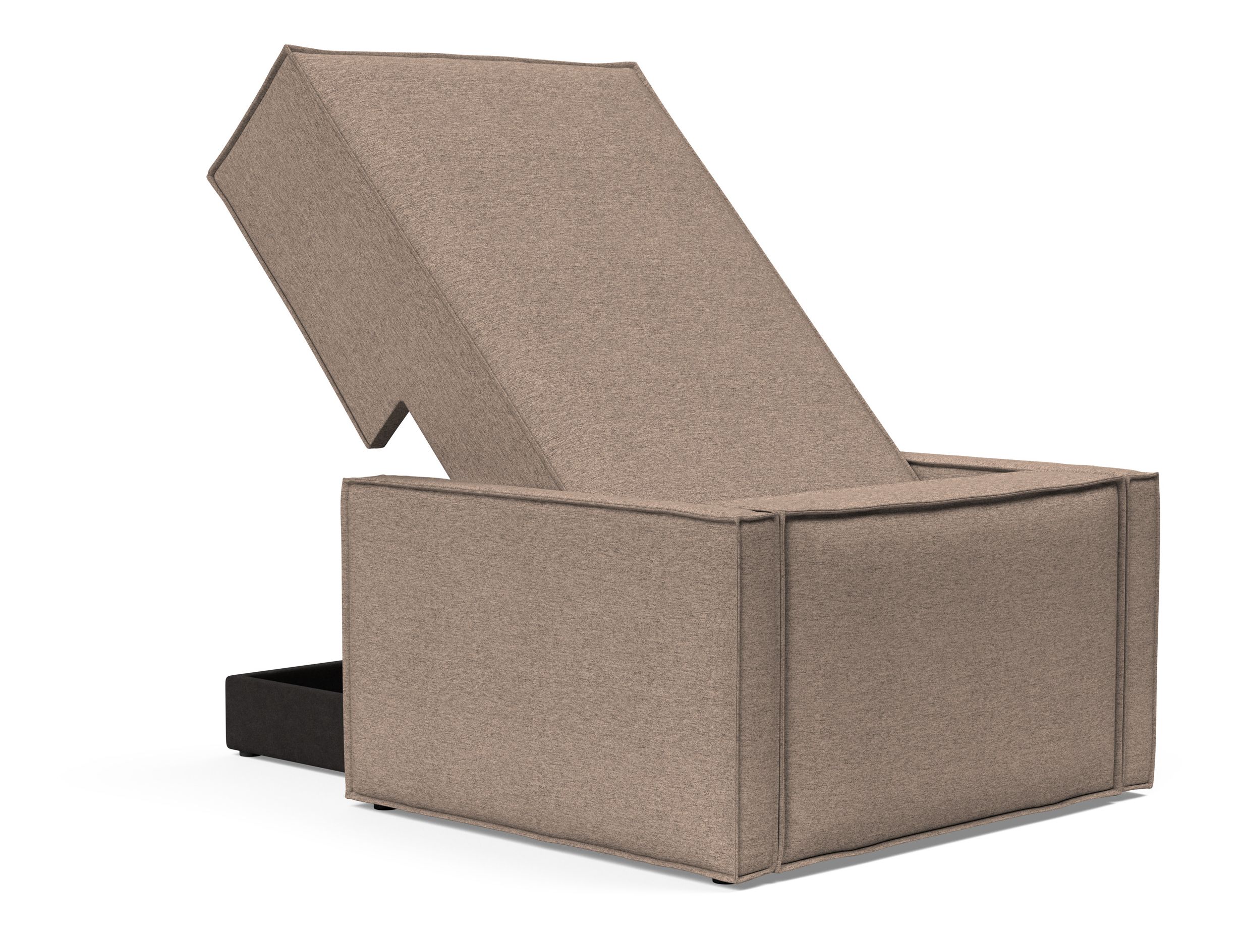 Newilla Storage Lounger Chair w/ Slim Arm Rests