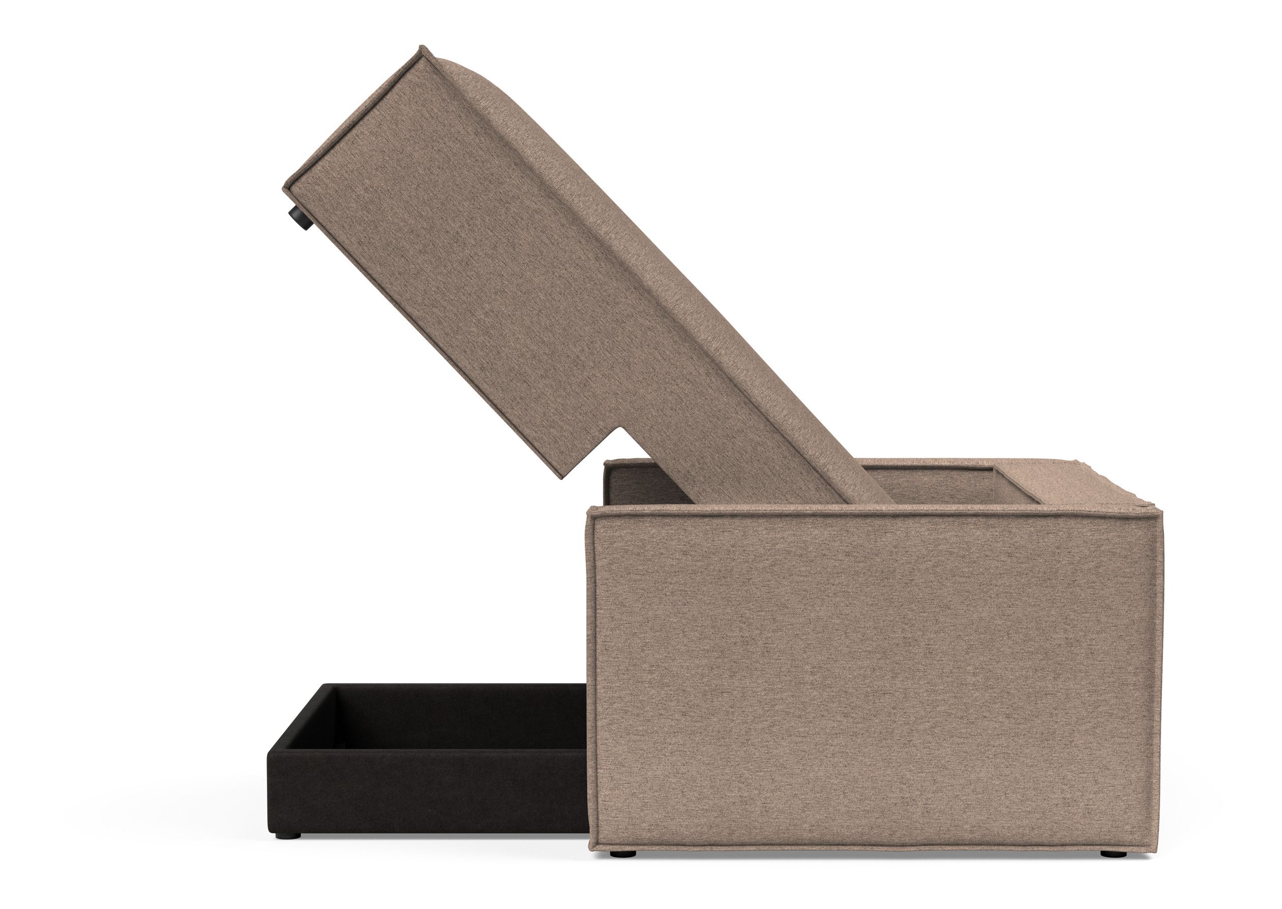Newilla Storage Lounger Chair w/ Slim Arm Rests