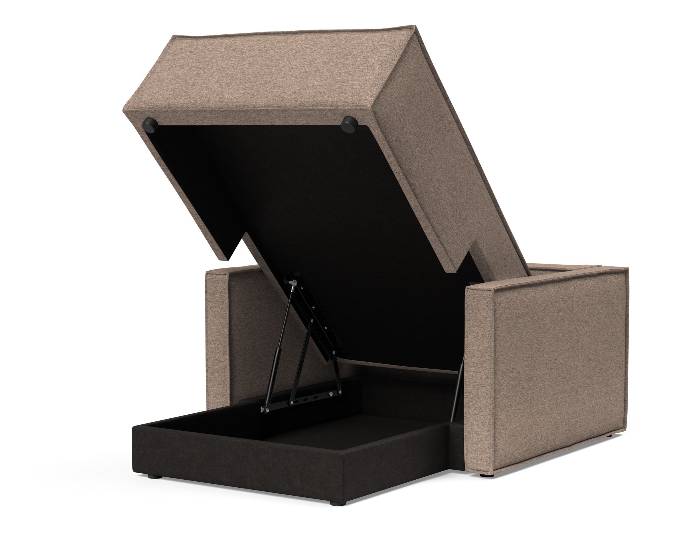 Newilla Storage Lounger Chair w/ Slim Arm Rests