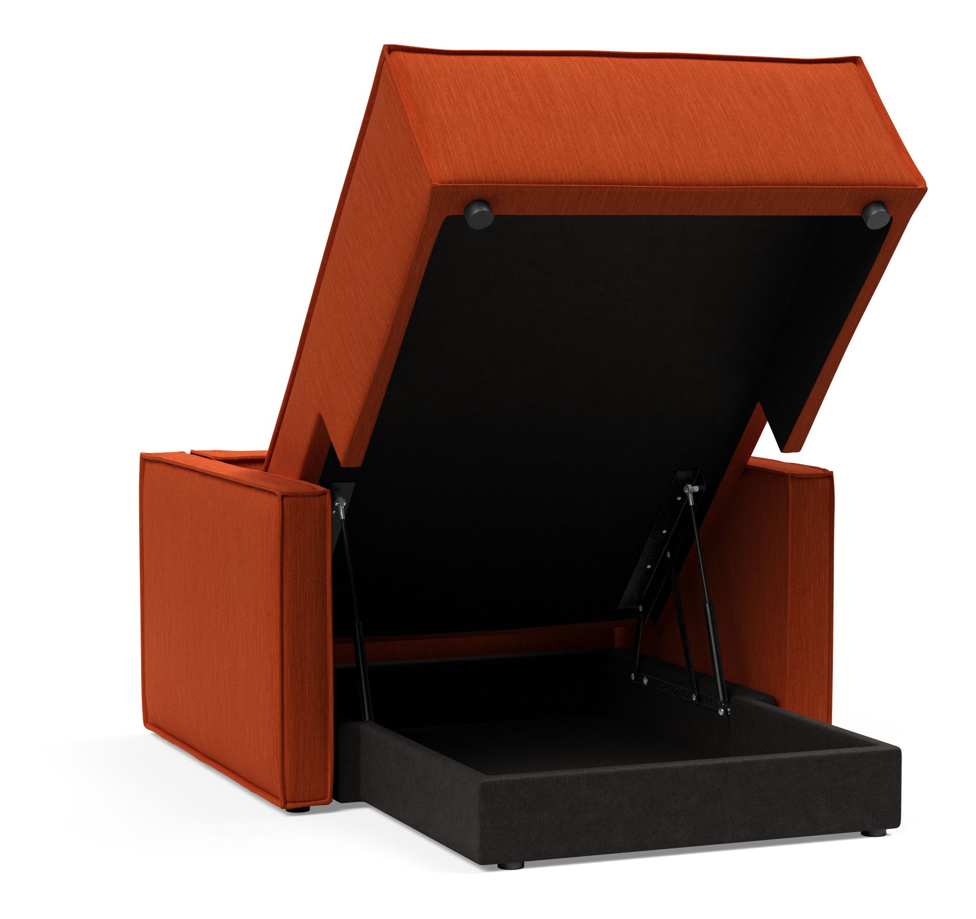 Newilla Storage Lounger Chair w/ Slim Arm Rests