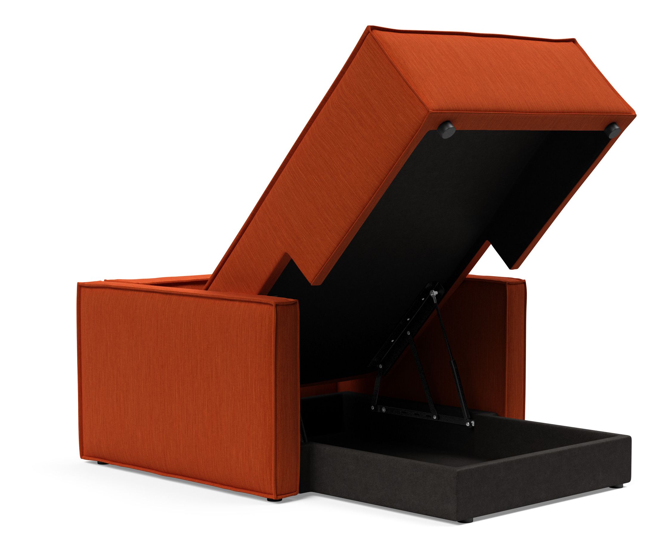 Newilla Storage Lounger Chair w/ Slim Arm Rests