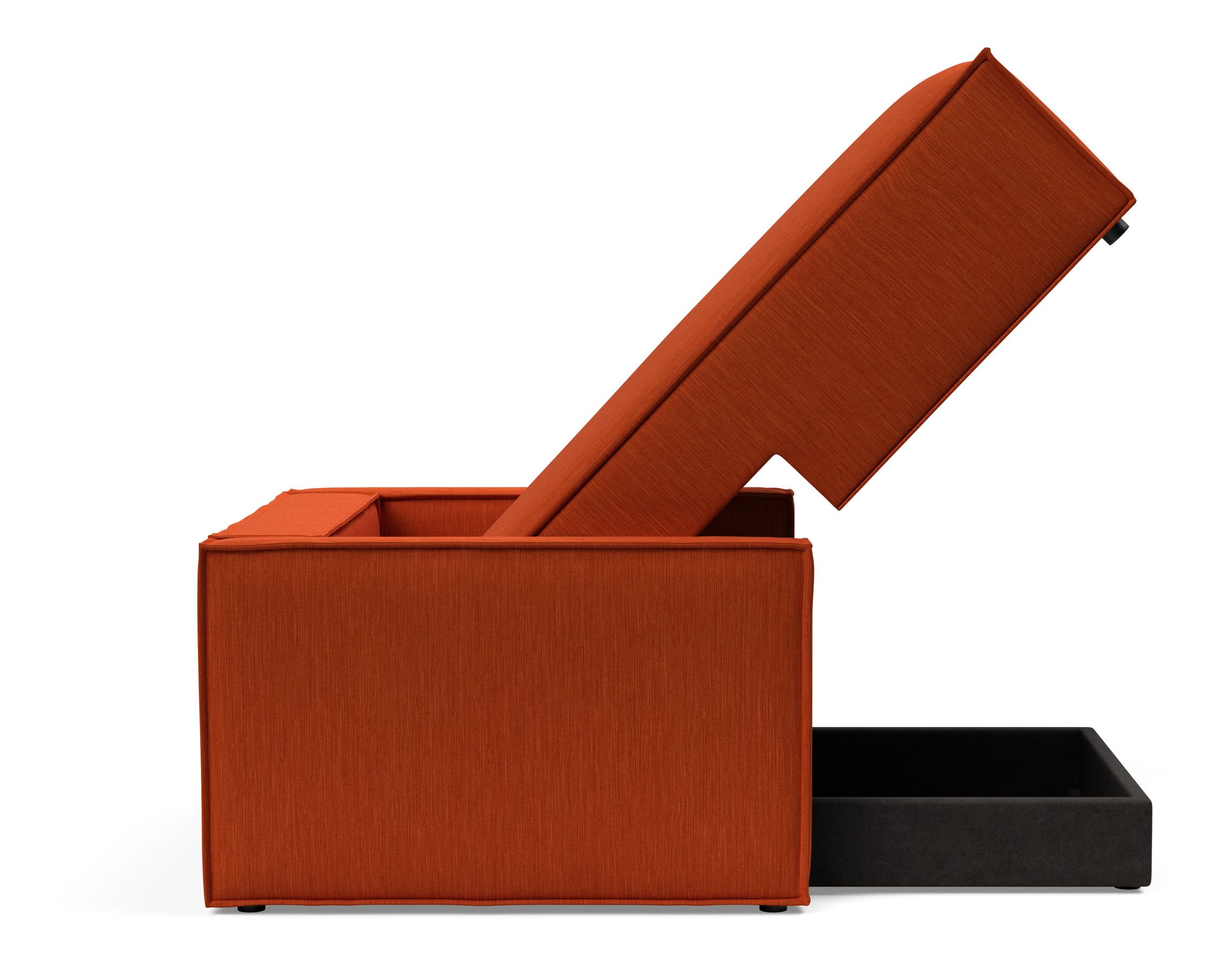 Newilla Storage Lounger Chair w/ Slim Arm Rests