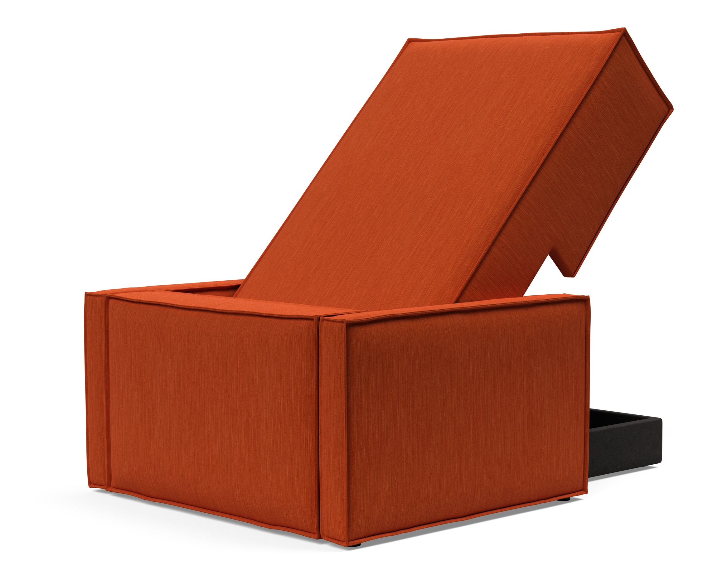 Newilla Storage Lounger Chair w/ Slim Arm Rests