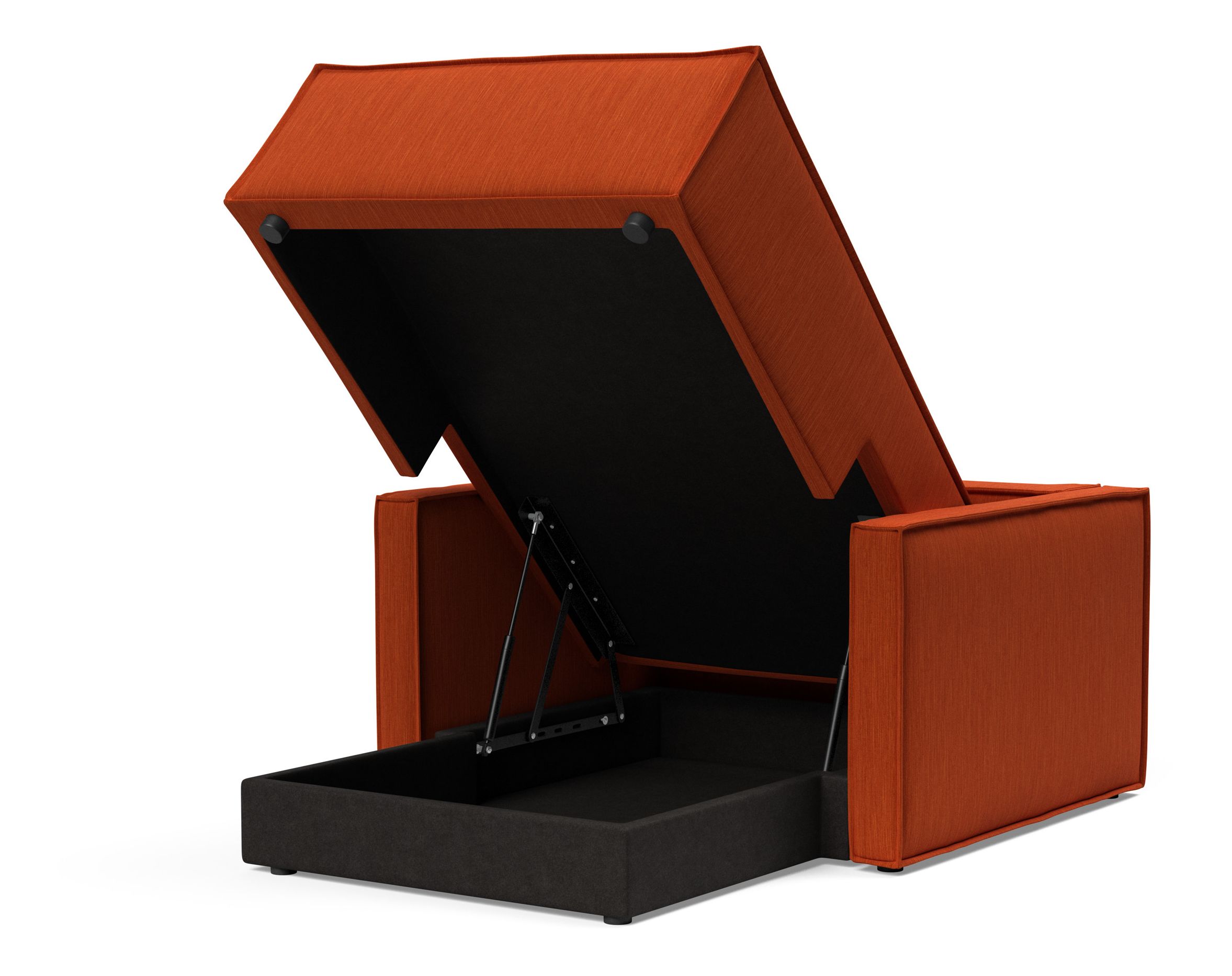 Newilla Storage Lounger Chair w/ Slim Arm Rests