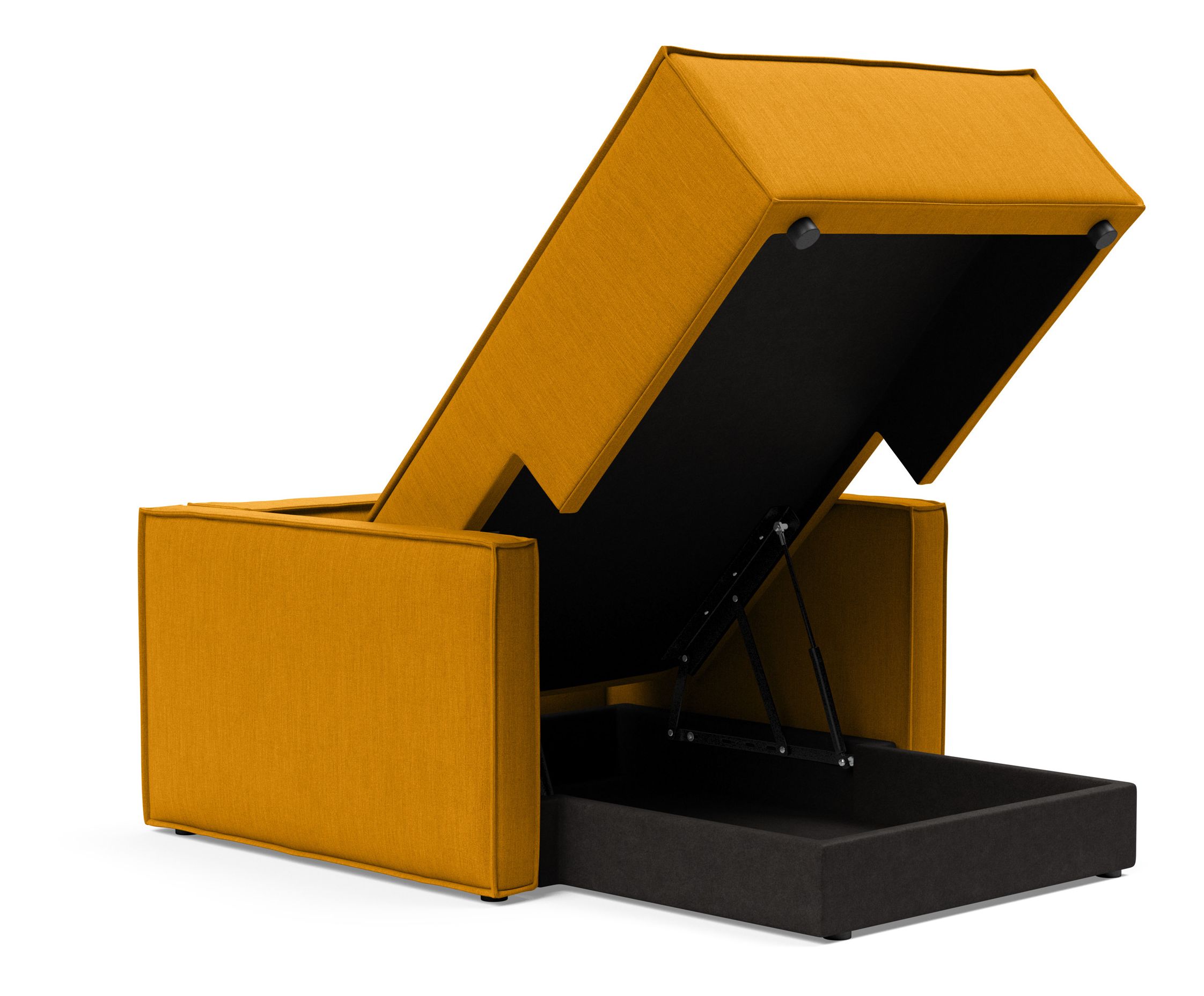 Newilla Storage Lounger Chair w/ Slim Arm Rests
