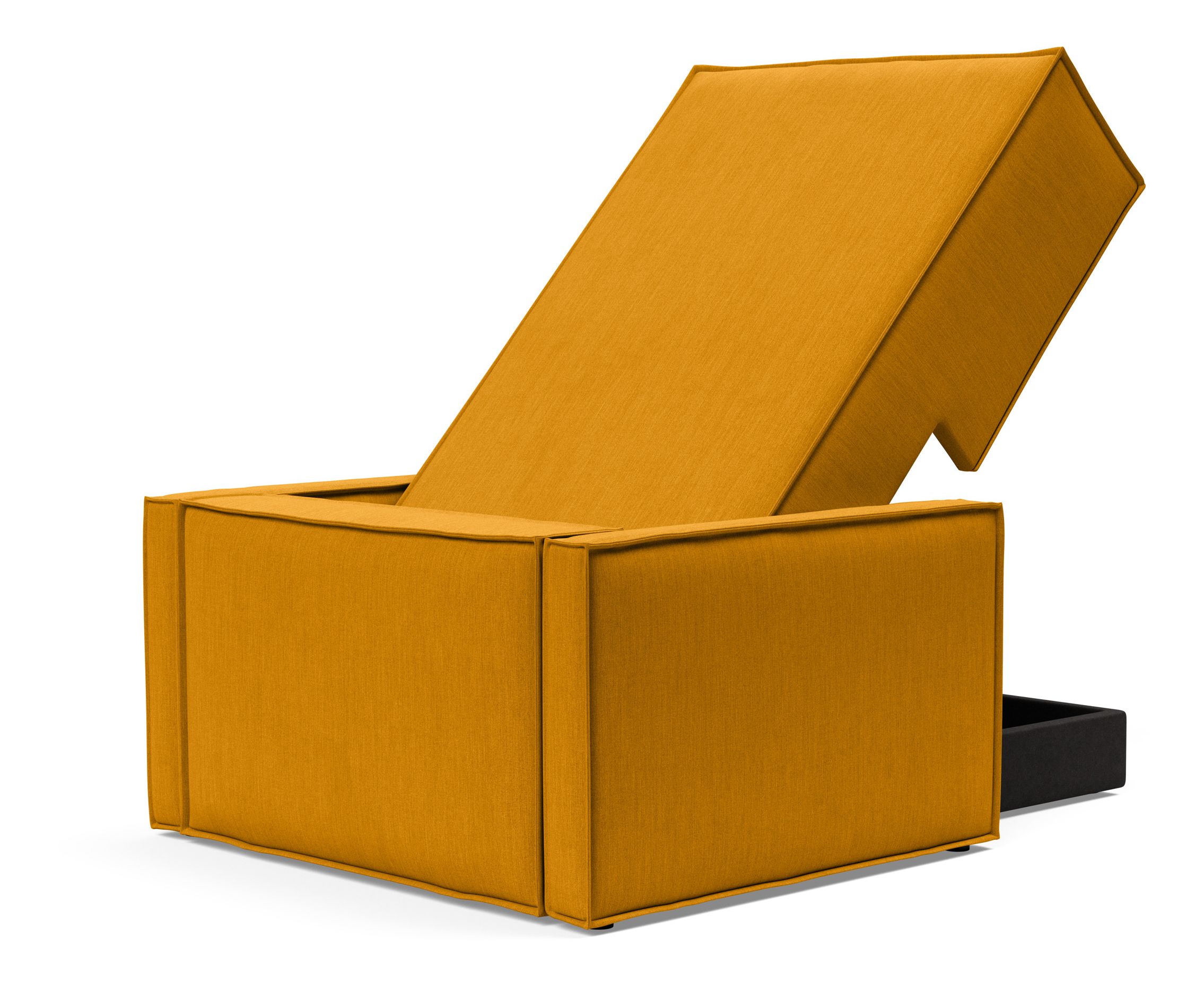 Newilla Storage Lounger Chair w/ Slim Arm Rests