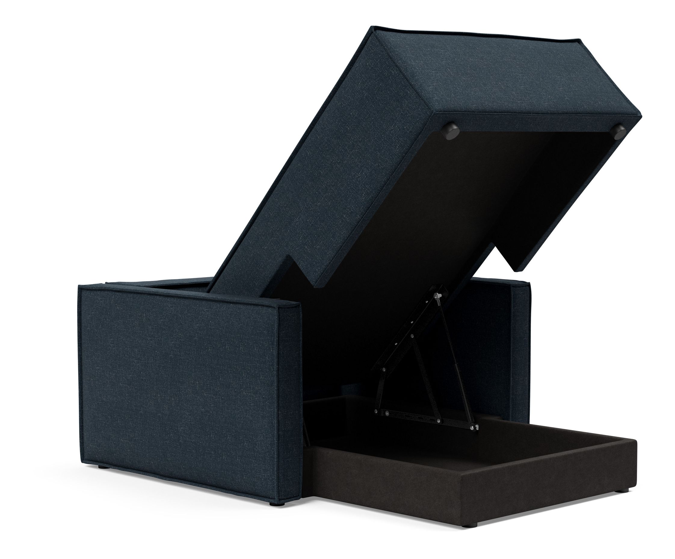 Newilla Storage Lounger Chair w/ Slim Arm Rests